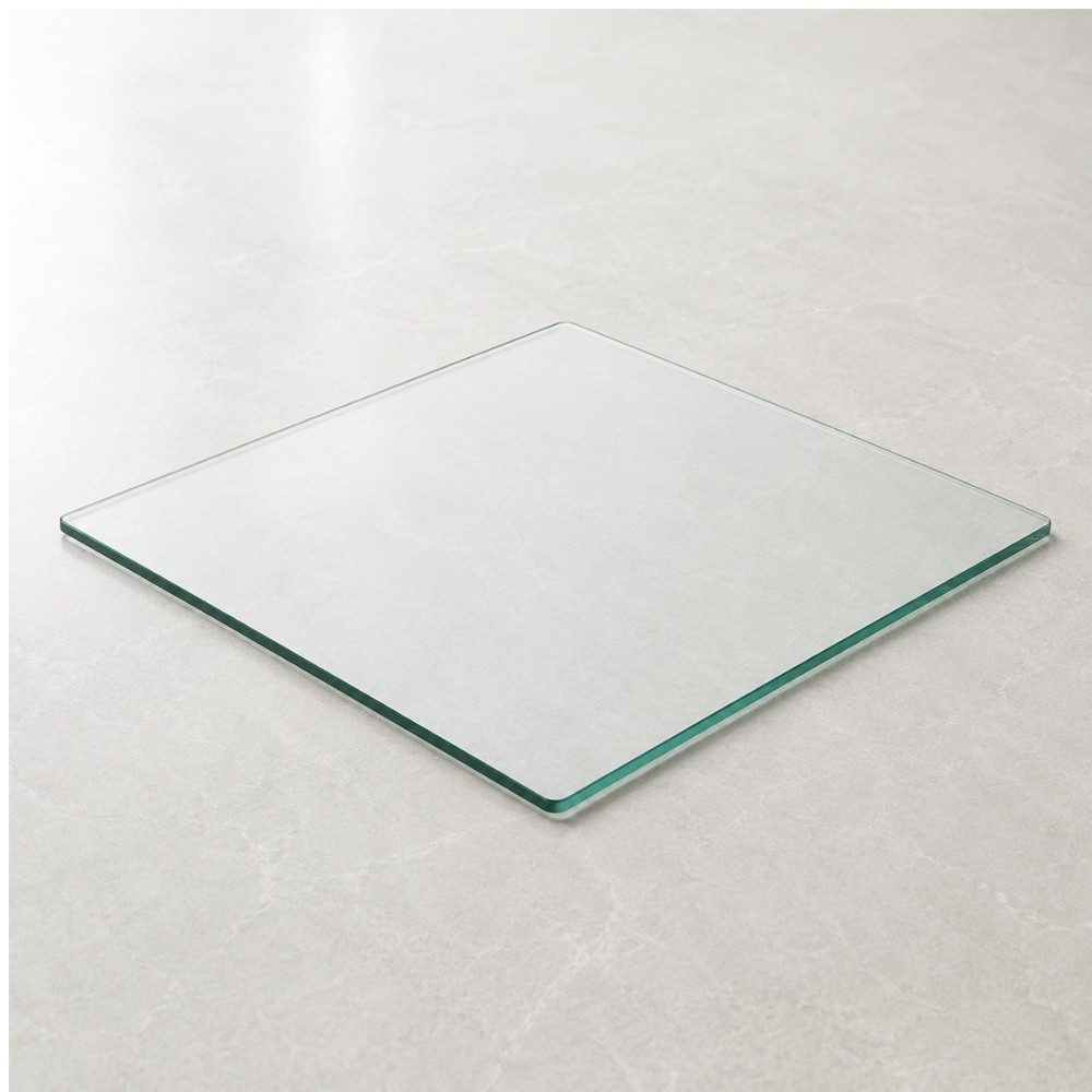 LebensWohnArt Tischplatte Glasplatte TERRY 80x80cm Quadratisch 8mm Stärke Gehärtetes Glas