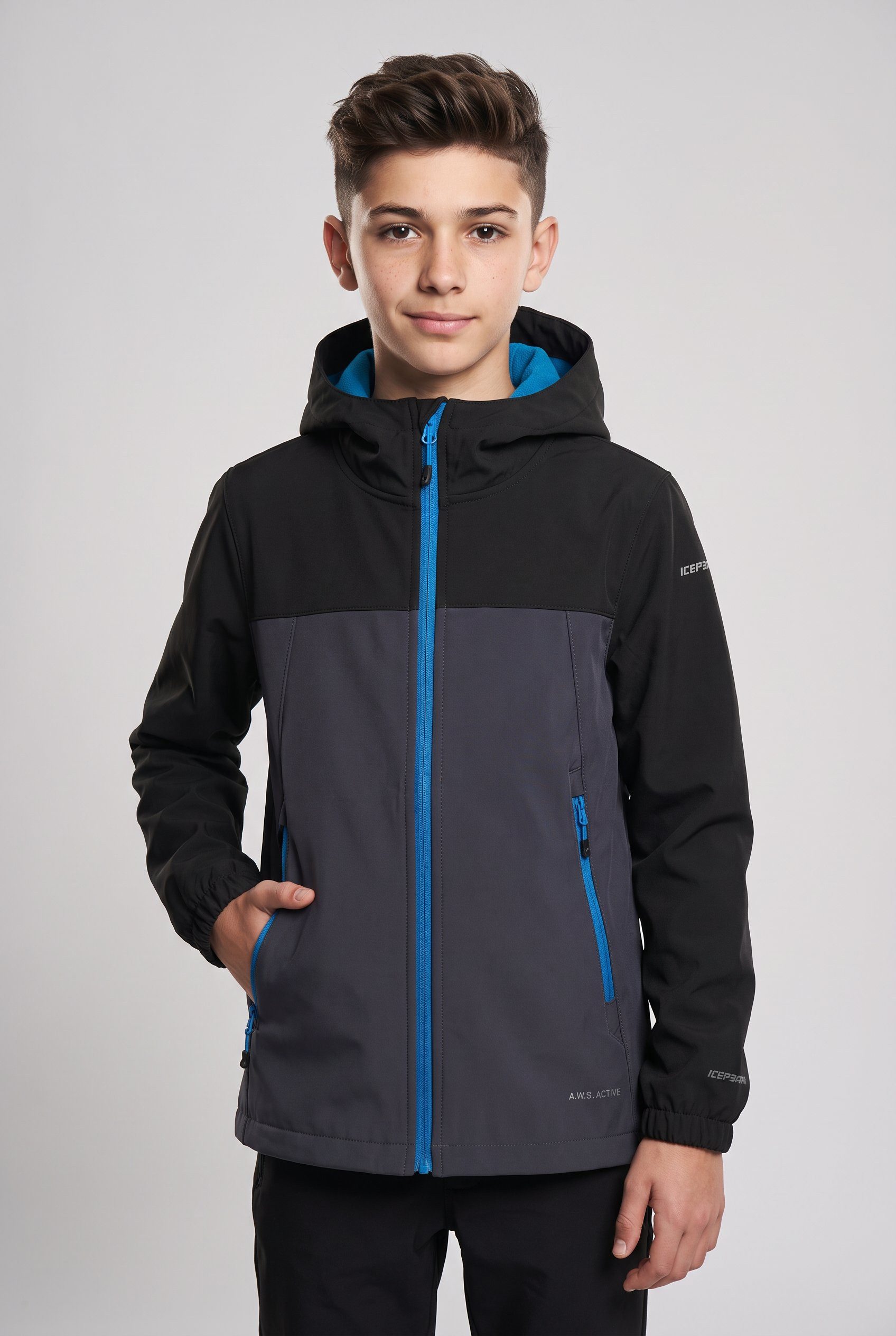 Icepeak Softshelljacke ICEPEAK KONAN JR Reißverschlusstaschen, atmungsaktiv, winddicht, wasserabweisend – Bild 2 von 5