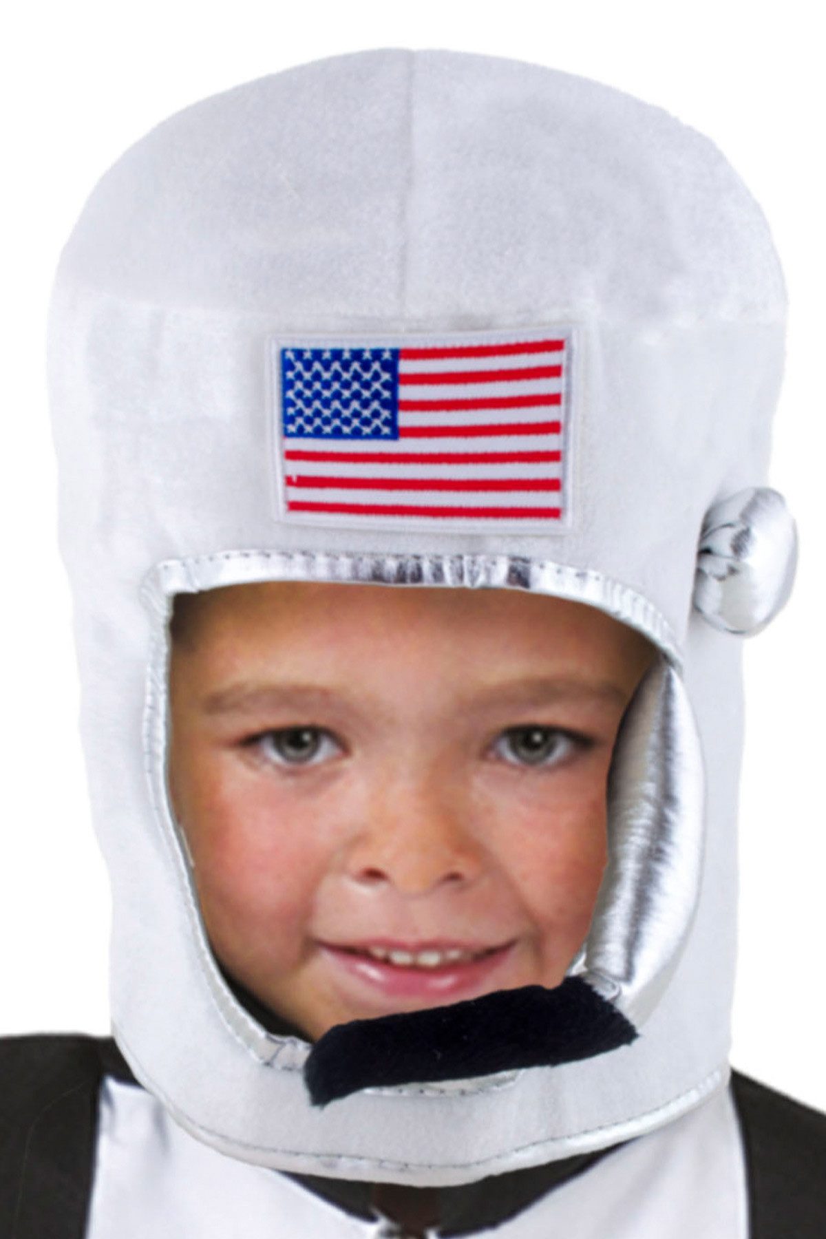 Funny Fashion Kostüm Astronauten Helm für Kinder, Weiß - Zubehör Weltr