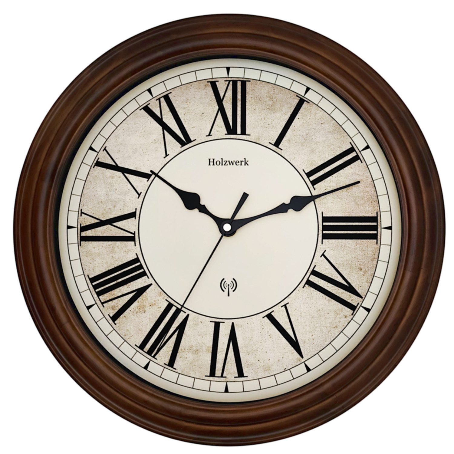 Holzwerk Funkwanduhr Vintage Retro Designer Funk günstig online kaufen