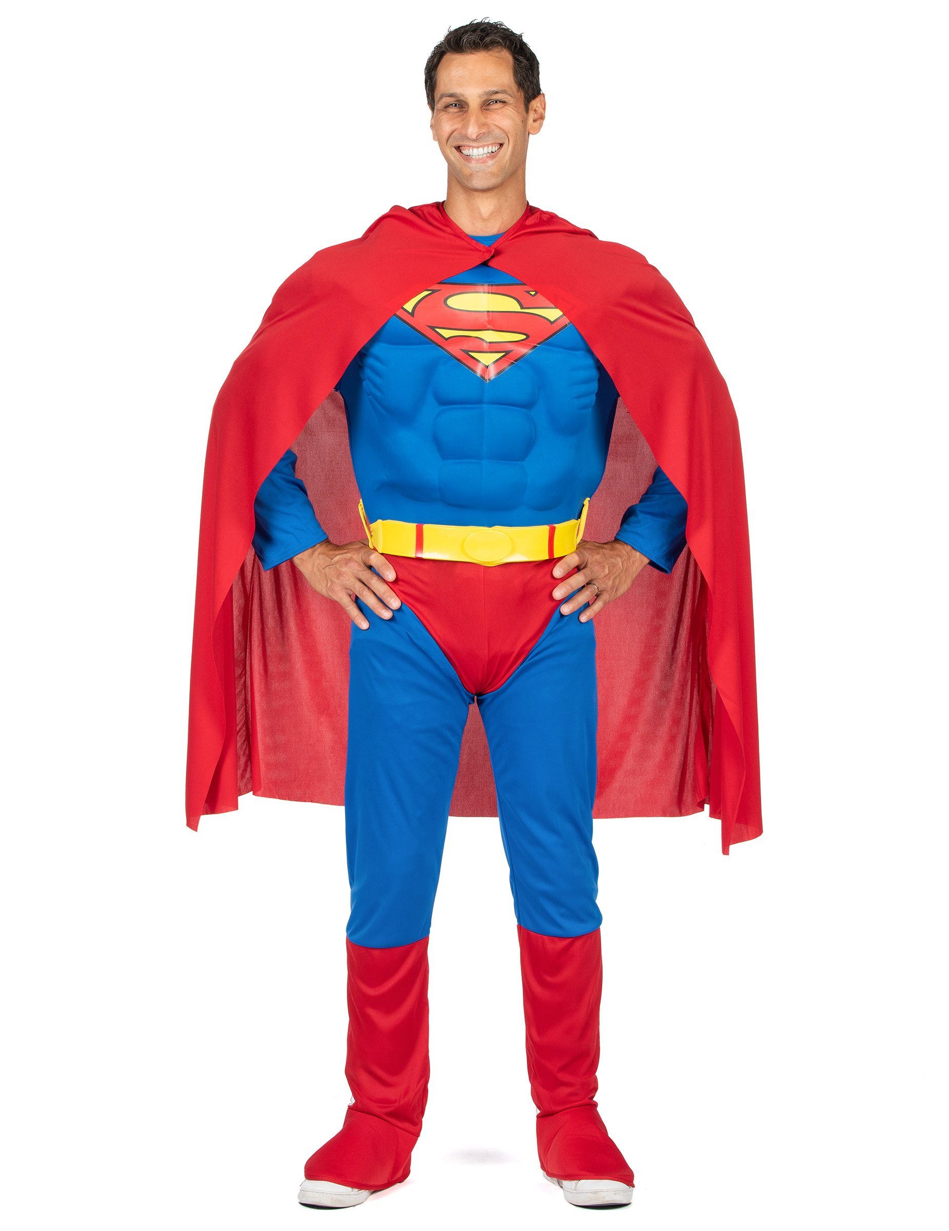 Kostüm Superman Kostüm Superheld Lizenzware blau-rot