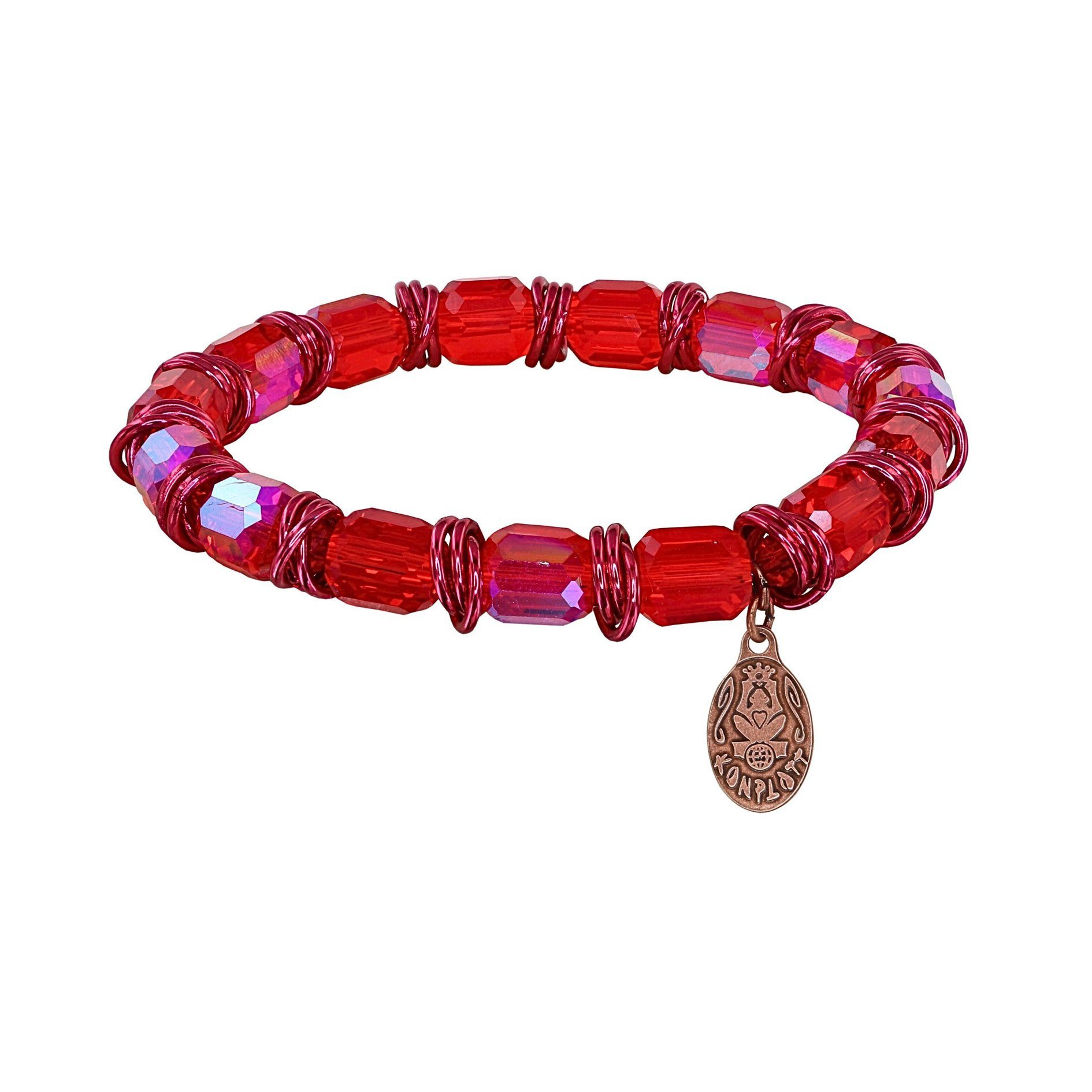 KONPLOTT Armband KONPLOTT Armband elastisch Festival rot antik Kupfer