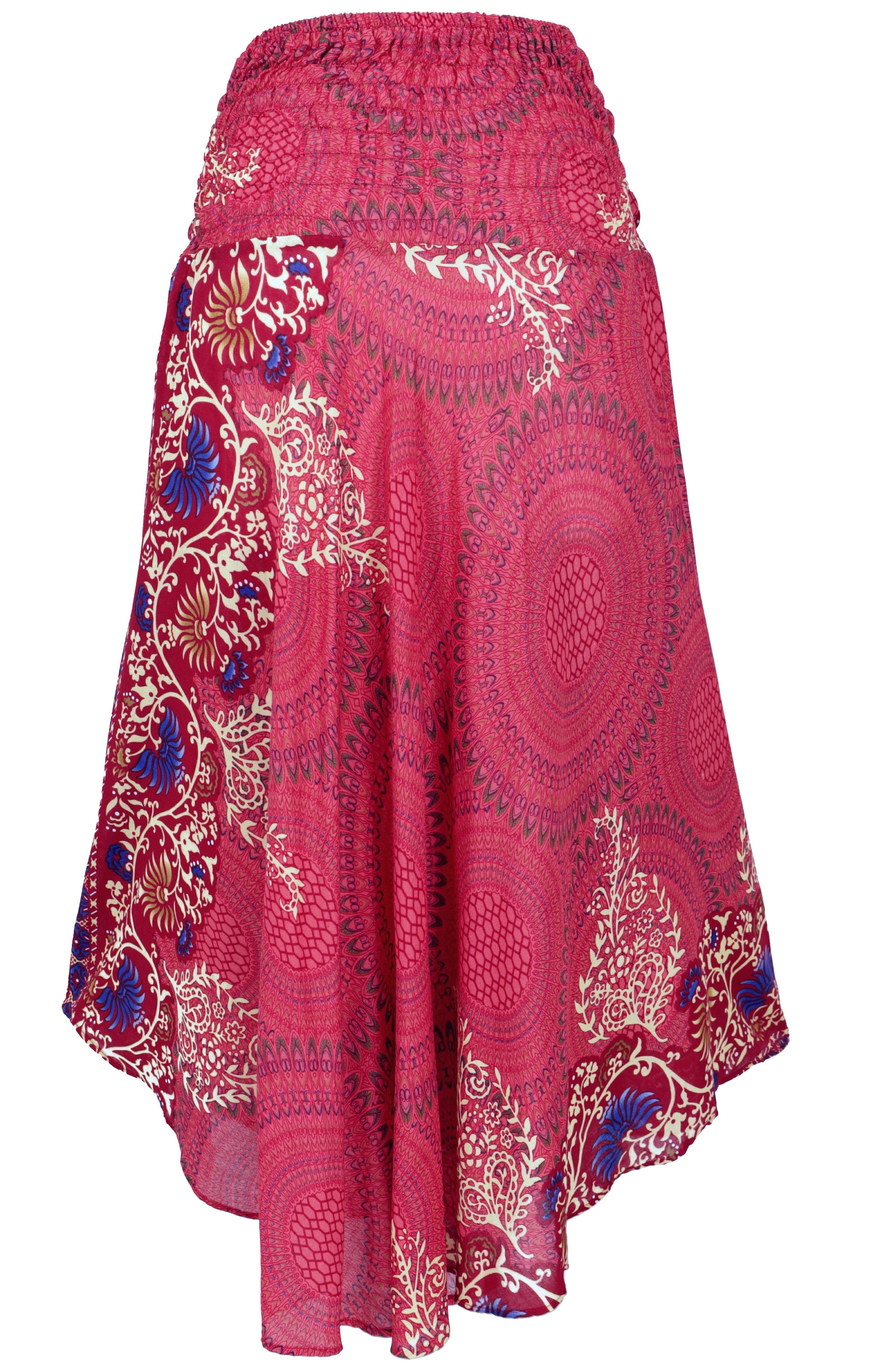 Guru-Shop Minirock Boho Sommerrock, Maxirock Hippie chic - rot alternative günstig online kaufen