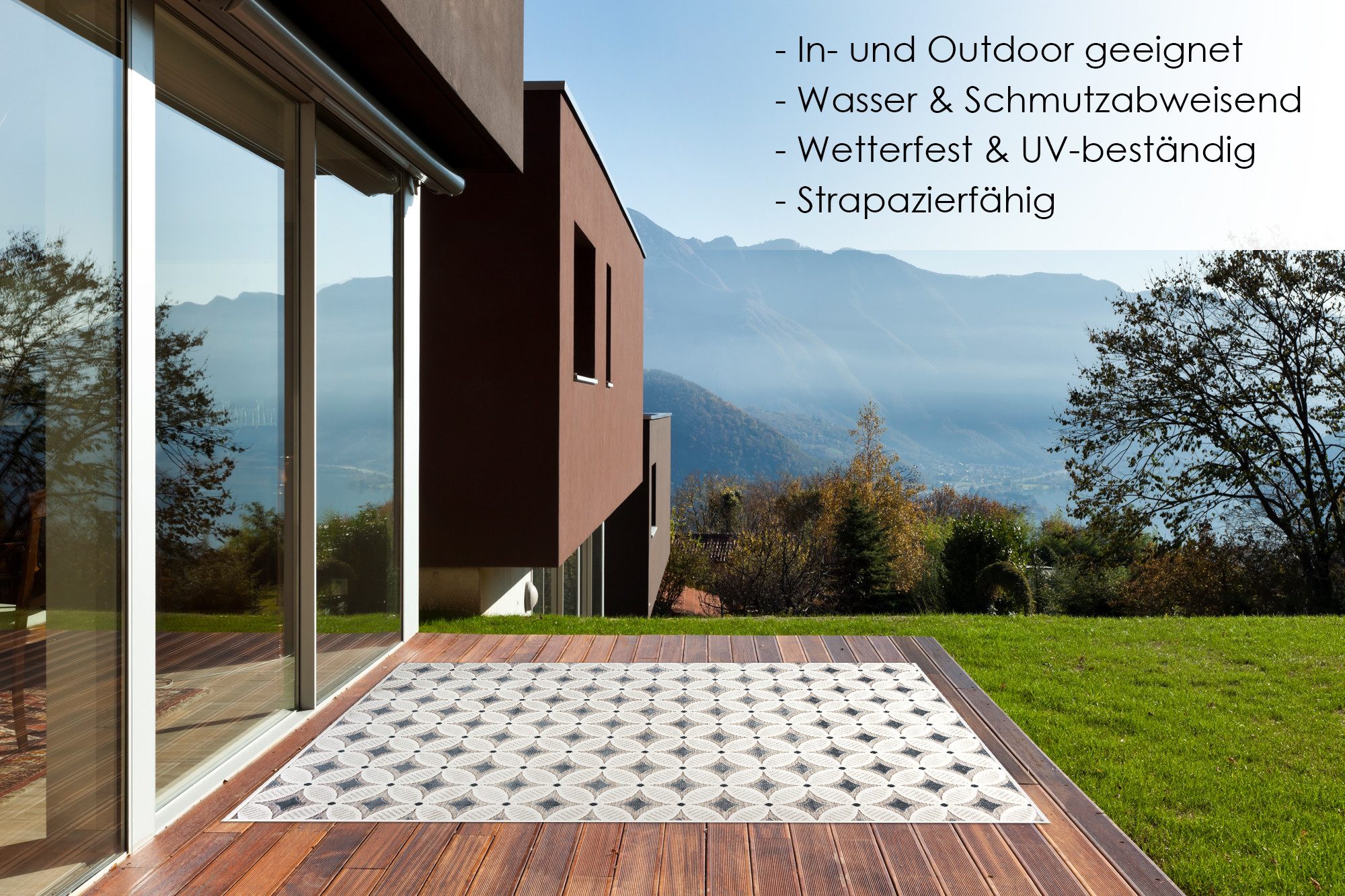 DomDeco Teppich In- und Outdoor-Teppich "Gridstone" günstig online kaufen