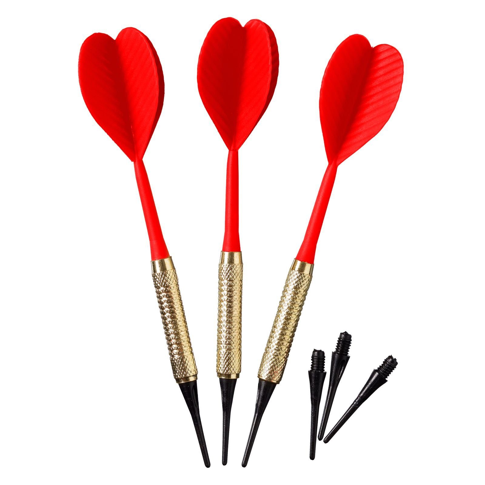 Dartpfeil Safety Dartpfeile, 3 Stück à 7 g, Hülse aus Messing, verschied. Farben