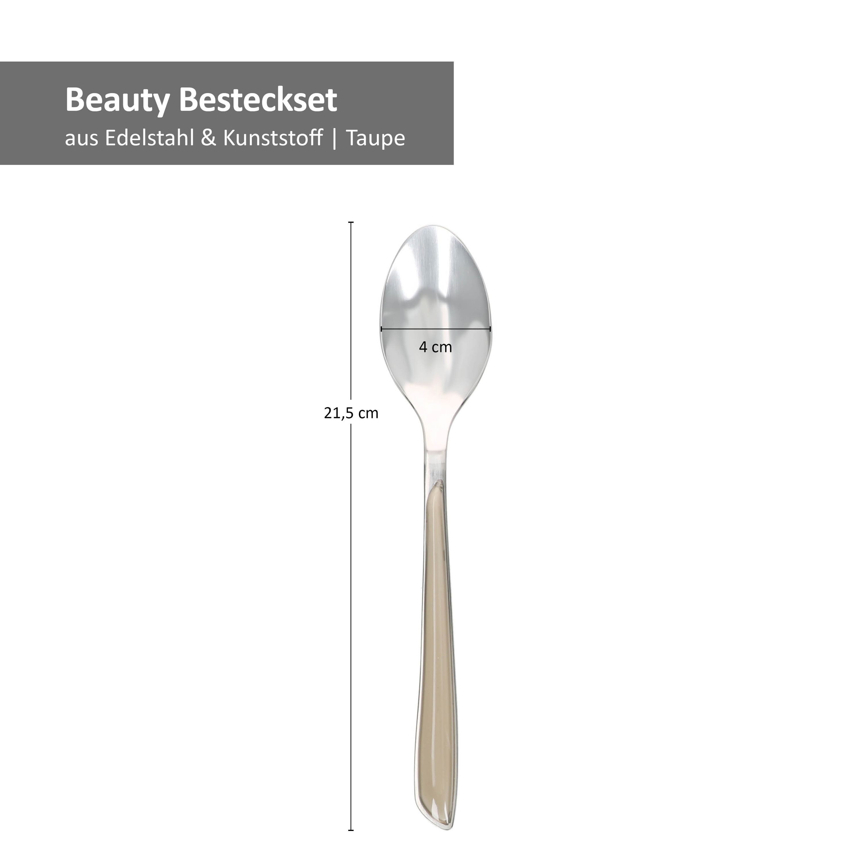 Ritzenhoff & Breker Besteck-Set Ritzenhoff Beauty Besteck 120x Menülöffel taupe, Edelstahl – Bild 3 von 3