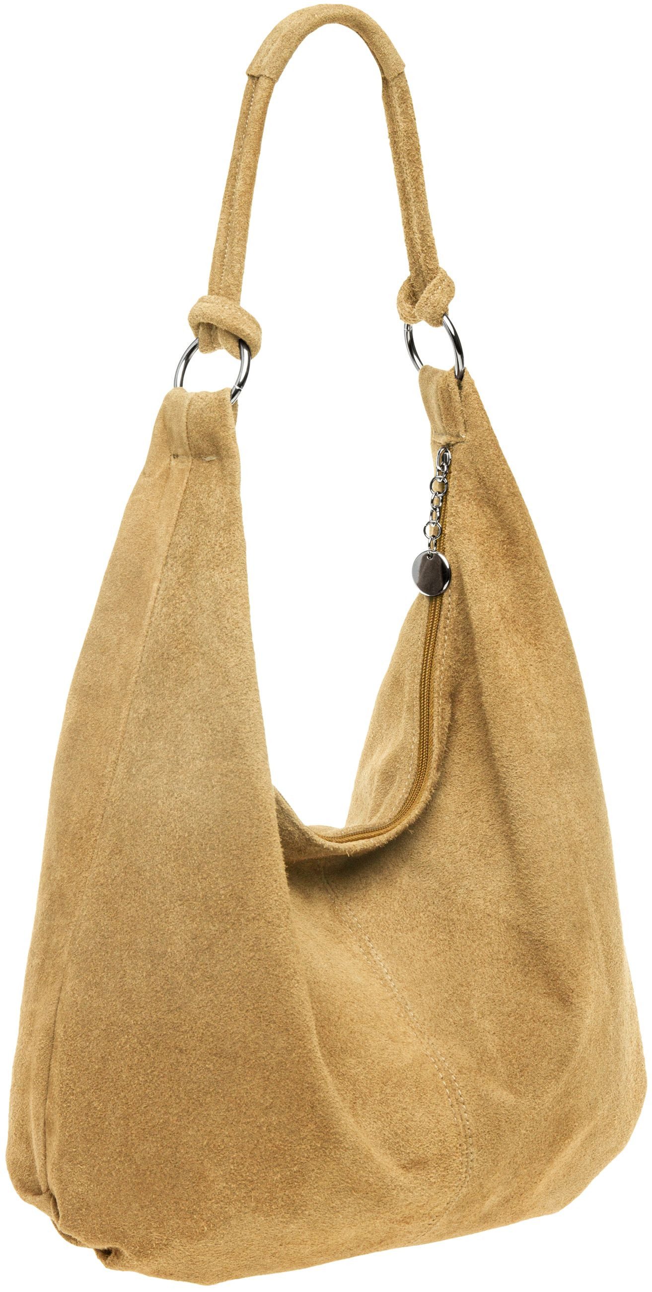 Caspar Schultertasche Damen Vintage Leder Tasche Hobo Bag - CLASSIC LINE - günstig online kaufen