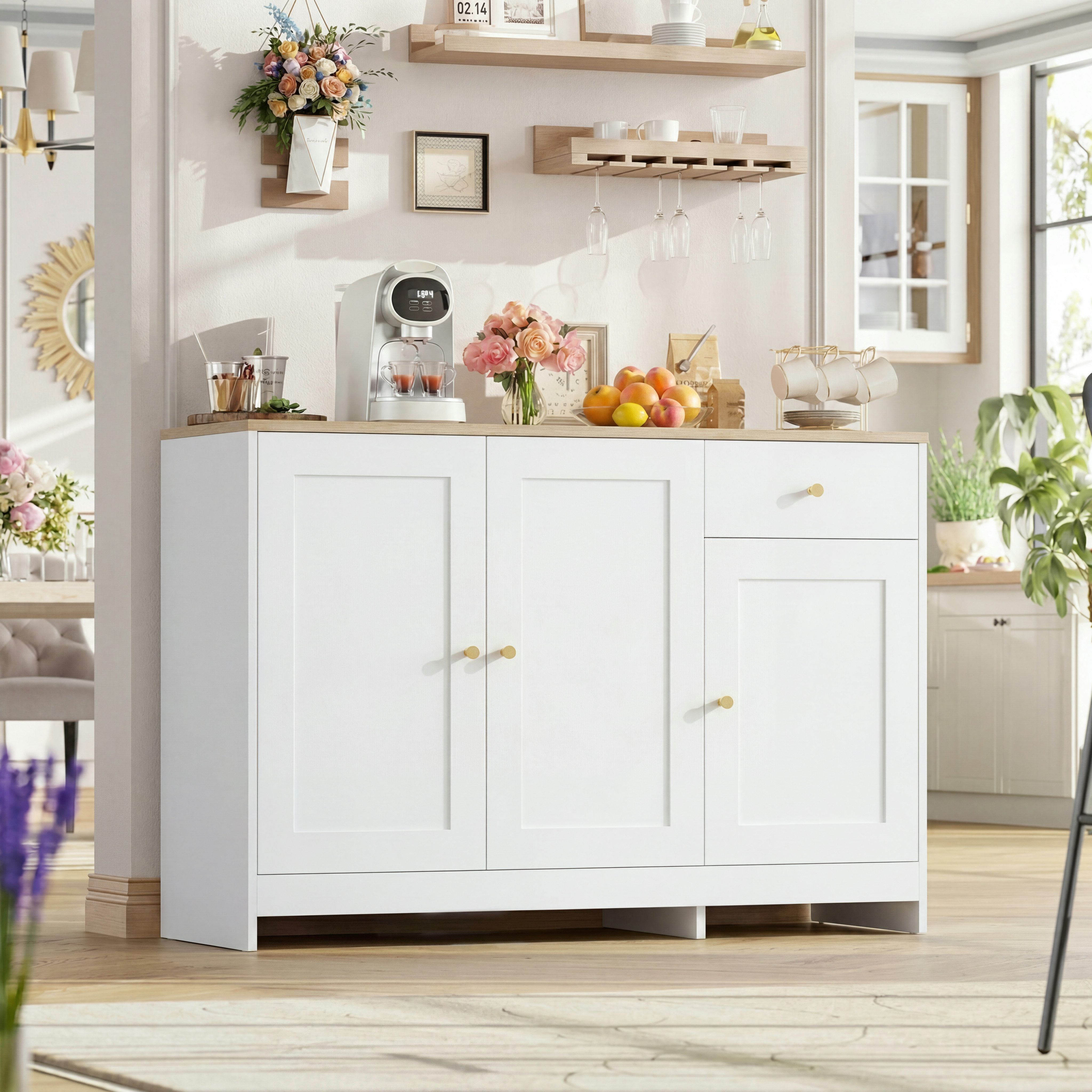 Sideboard Kommode mit 3 Türen & Schublade