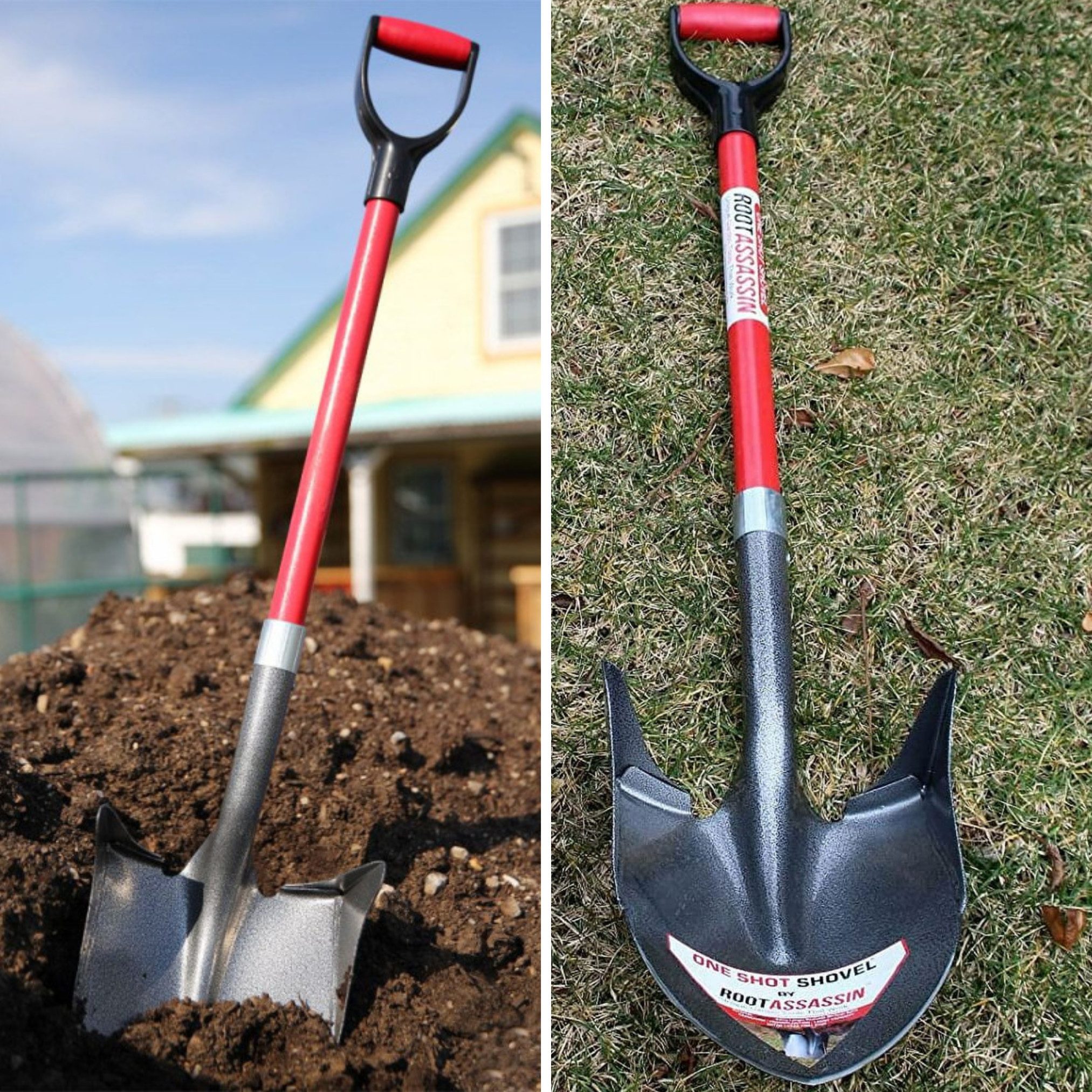 Root Slayer® Schaufel Radius Root Assassin Gartenschaufel, (1 St