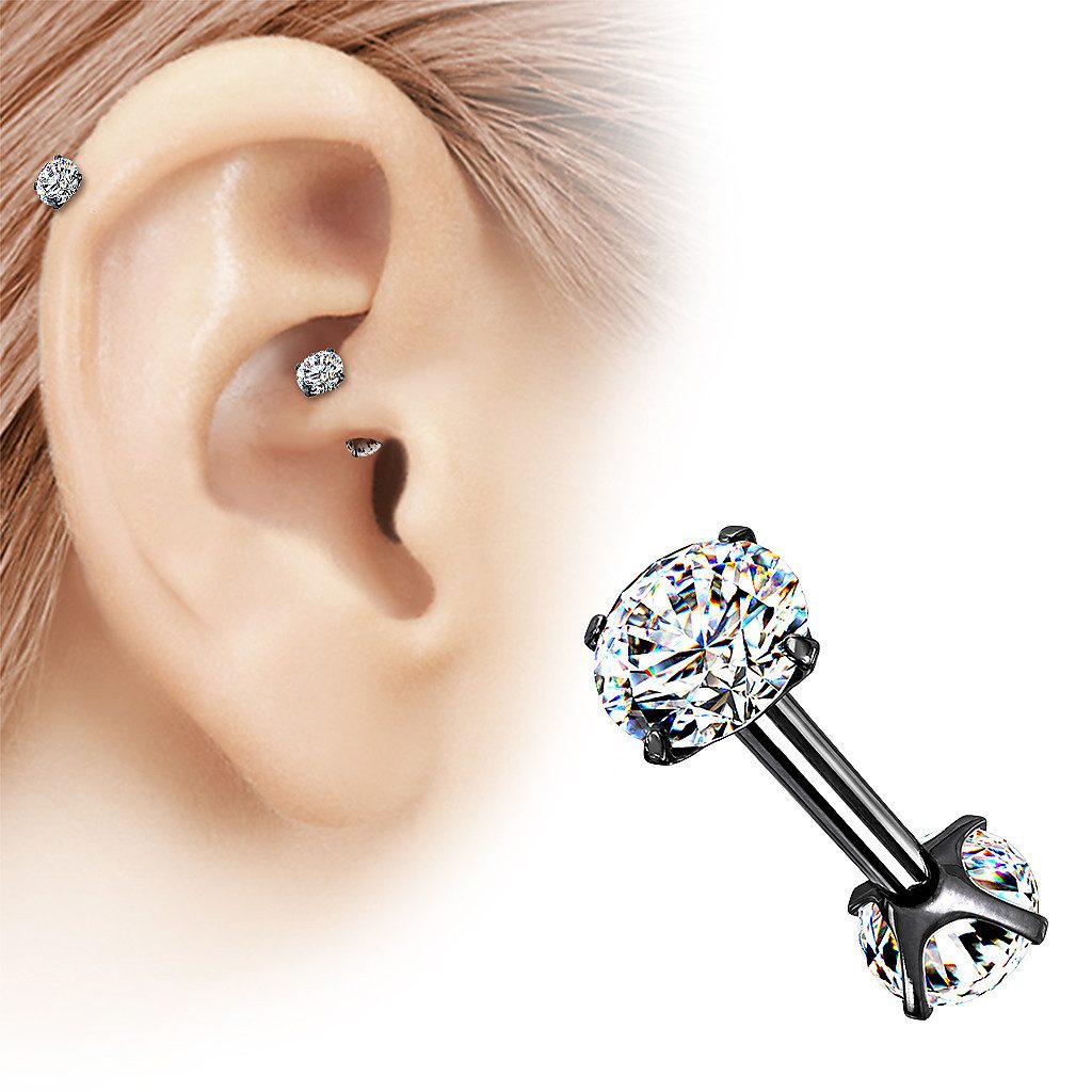 Taffstyle Piercing-Set Tragus Daith Piercing Zirkonia günstig online kaufen