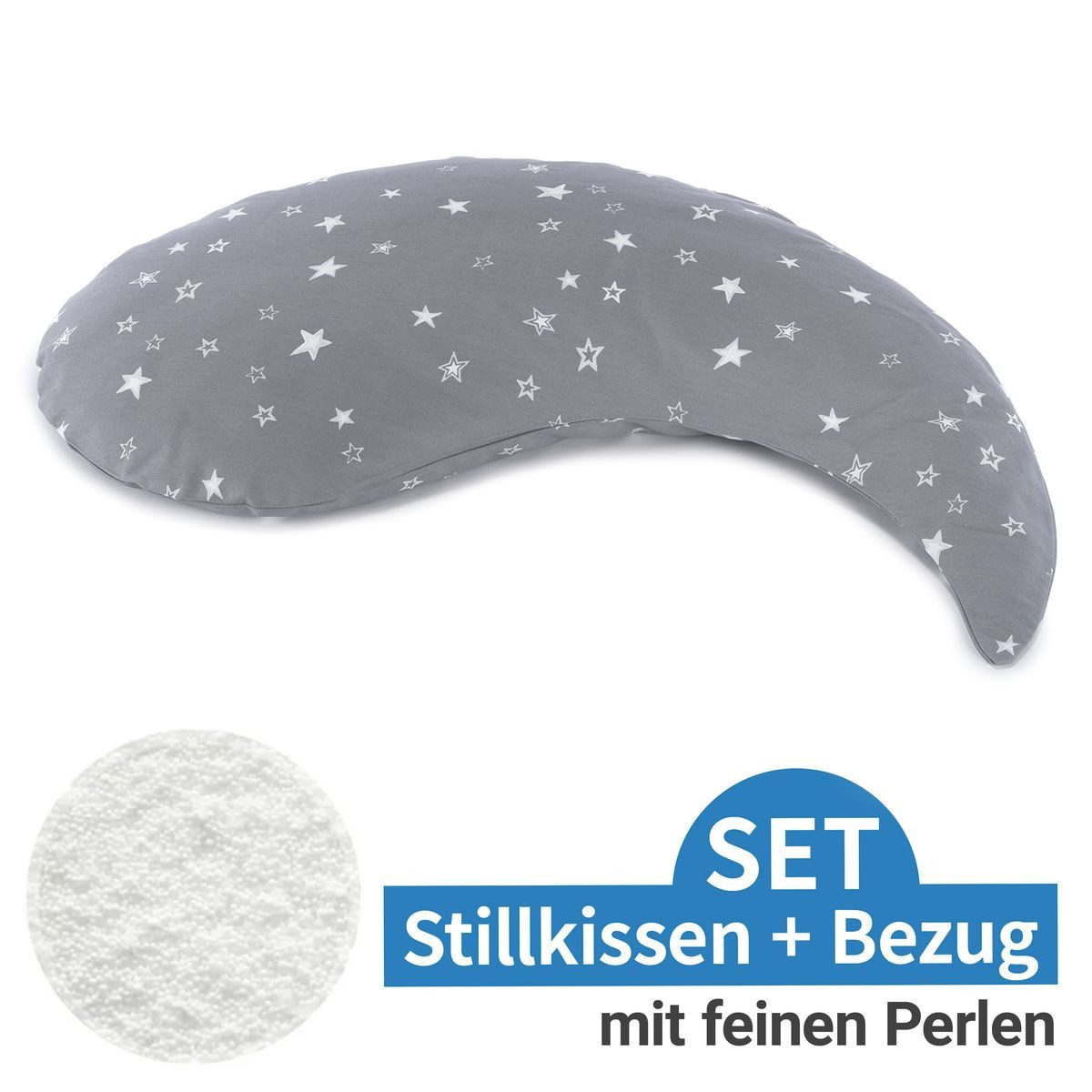 Theraline Stillkissen Das Yinnie - Sternenhimmel, 2-tlg., inkl. Bezug (Baumwolle) 135 cm, Füllung: Mikroperlen
