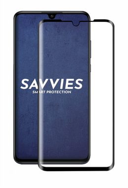 Savvies Xtreme Glass 2.5D Full Cover Panzerglas für Huawei P30 lite (schwarz) für Huawei P30 lite, Displayschutzglas, Schutzglas klar