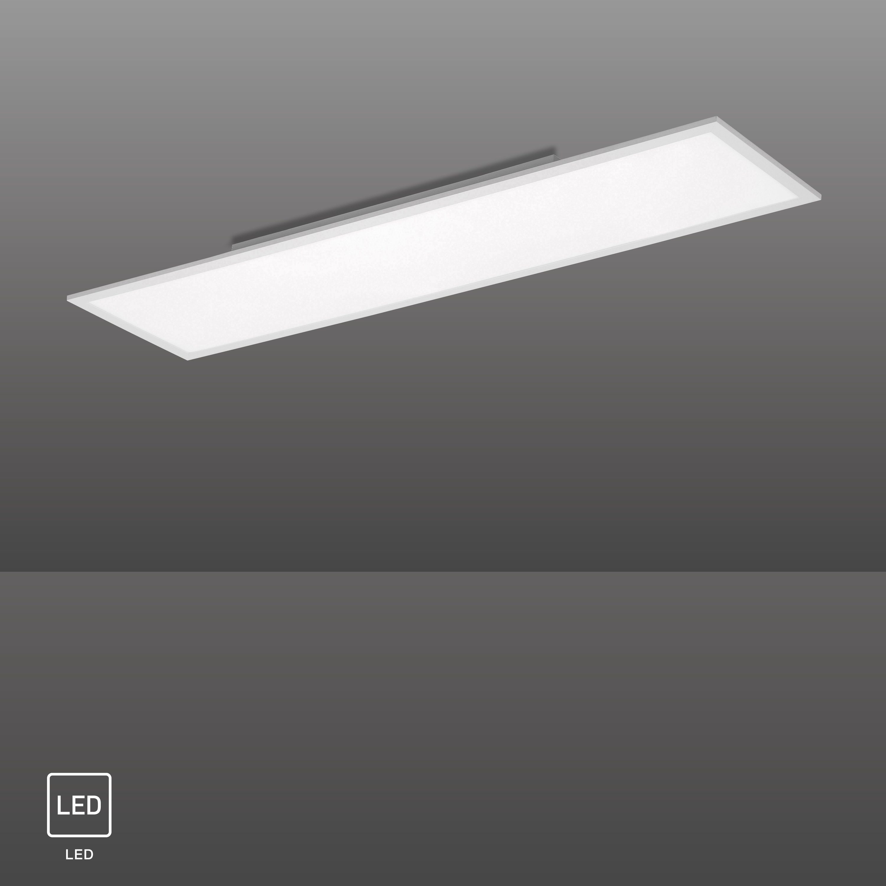 SellTec LED Deckenleuchte LED neutralweiß, Lumen Watt, 40 tageslichtweiß, 1xLED-Board/ blendfreies 120x30cm, 4000 Licht FLAT Angenehmes, rechteckig, Panel weiße Lichtfarbe Kunststoffabeckung, durch