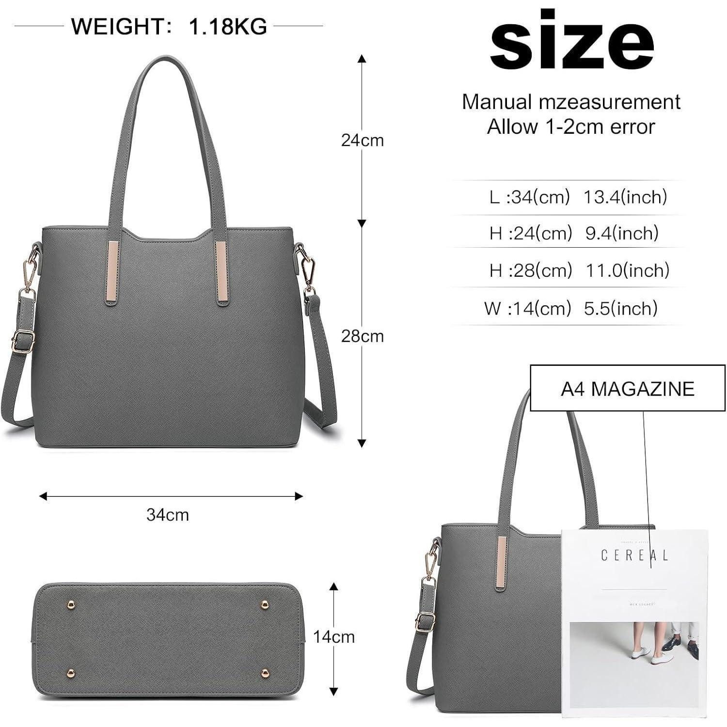 LuxusKollektion Handtasche Damen Handtasche Set Shopper Schultertasche PU Leder 3-teilig