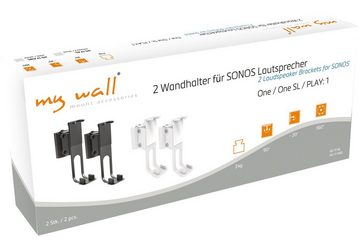 my wall HS17AWL Lautsprecher-Wandhalterung, (Set, 2-Teilig, 2 Wandhalter für Sonos One, One SL und Play:1 Lautsprecher)