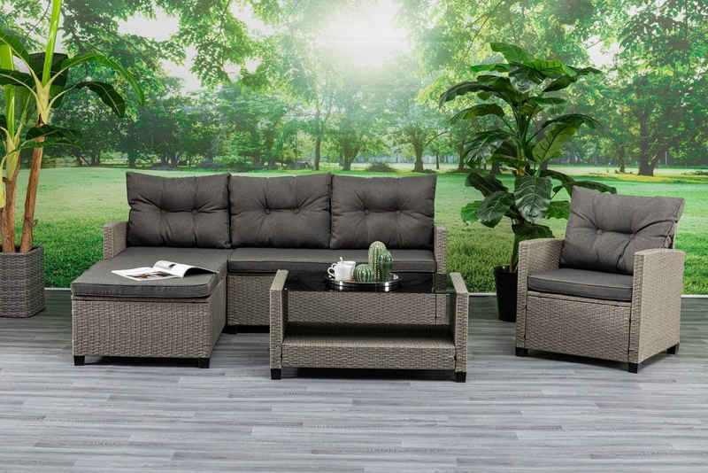 Gardissimo Gartenlounge-Set Turin Lounge / Polyrattan / Gartenmöbelset / Outdoor / Möbel, UV-beständig
