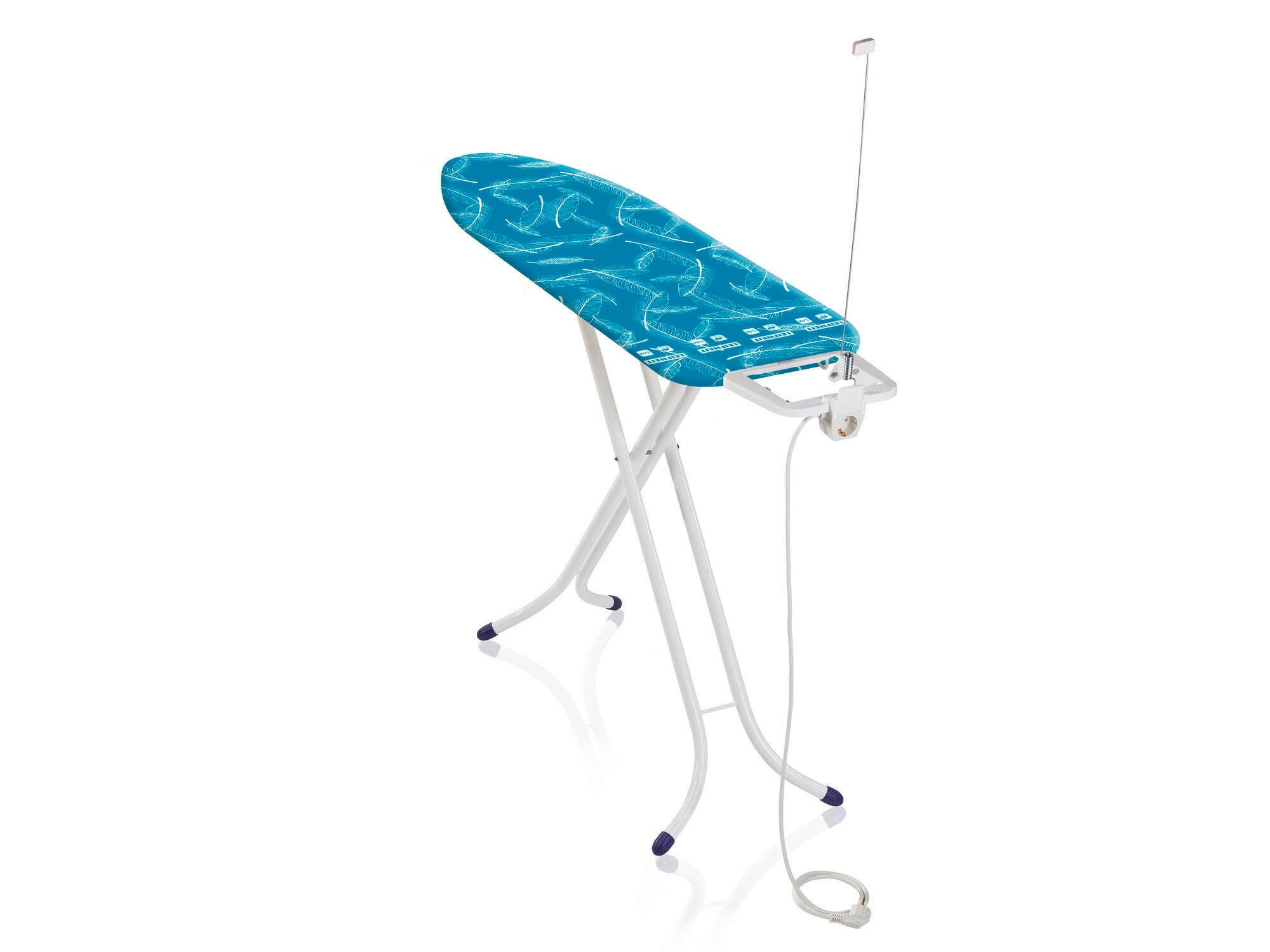 Leifheit Bügelbrett Bügeltisch Air Board M Compact Plus, Bügelfläche 38.0x120.0 cm, Zwei-Seiten-Bügeleffekt, 120x38cm, höhenverstellbar (78-98cm)
