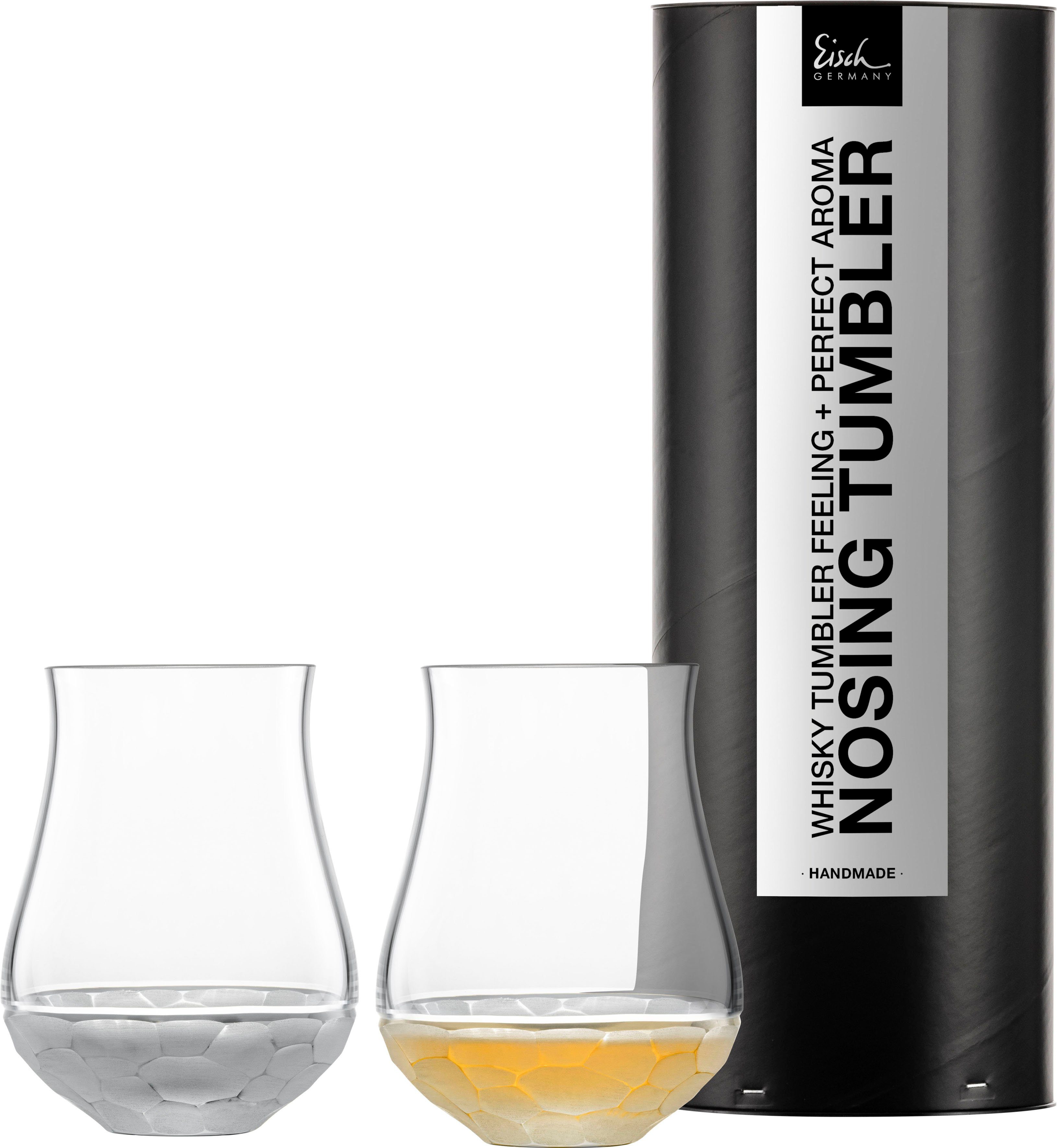 Eisch Germany Whiskyglas HAMILTON, Made in Germany, 2-tlg., Kristallglas, handgefertigt und manuell mit Diamantschliff veredelt, 350 ml, 2-tlg.