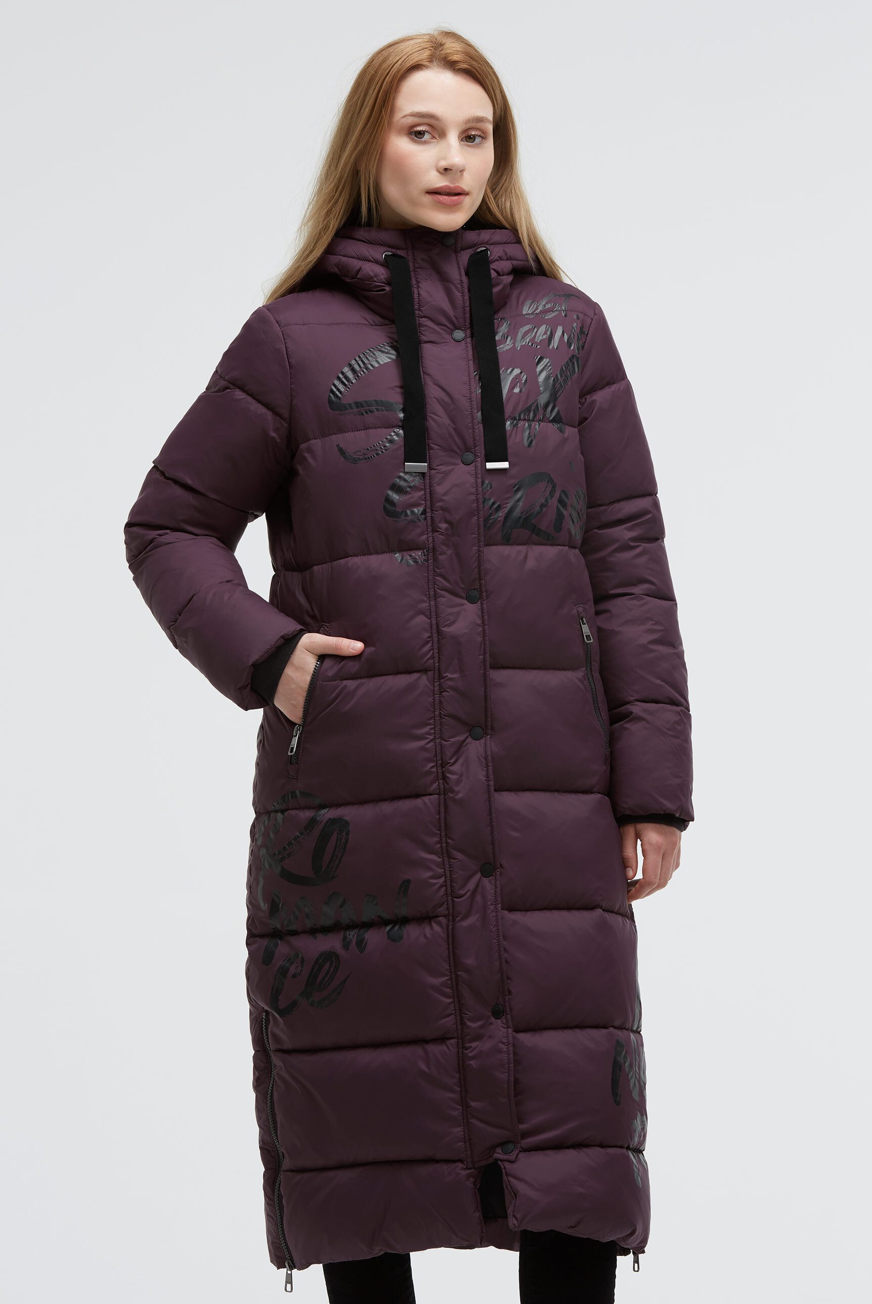 SOCCX Langmantel mit seitlichen Reißverschlüssen am Saum