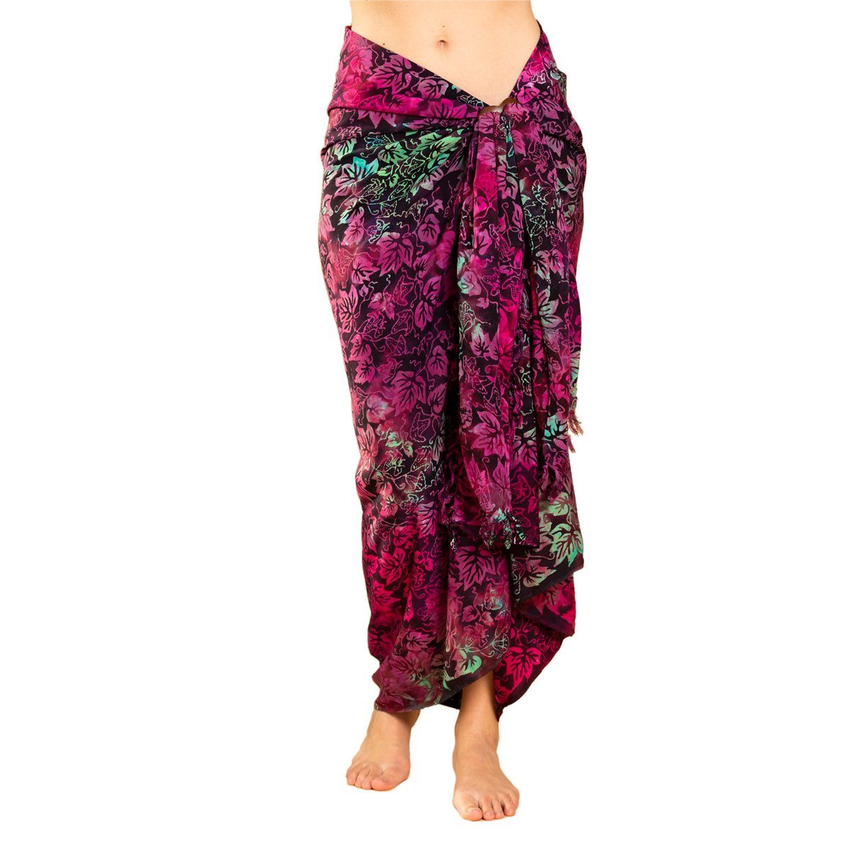 wunderbar weicher Halstuch egal jede aus Strandtuch B600 Wachsbatik oder PANASIAM leaf purple als Jahreszeit Schal Schultertuch, Wickelkleid ob Viskose für Sarong
