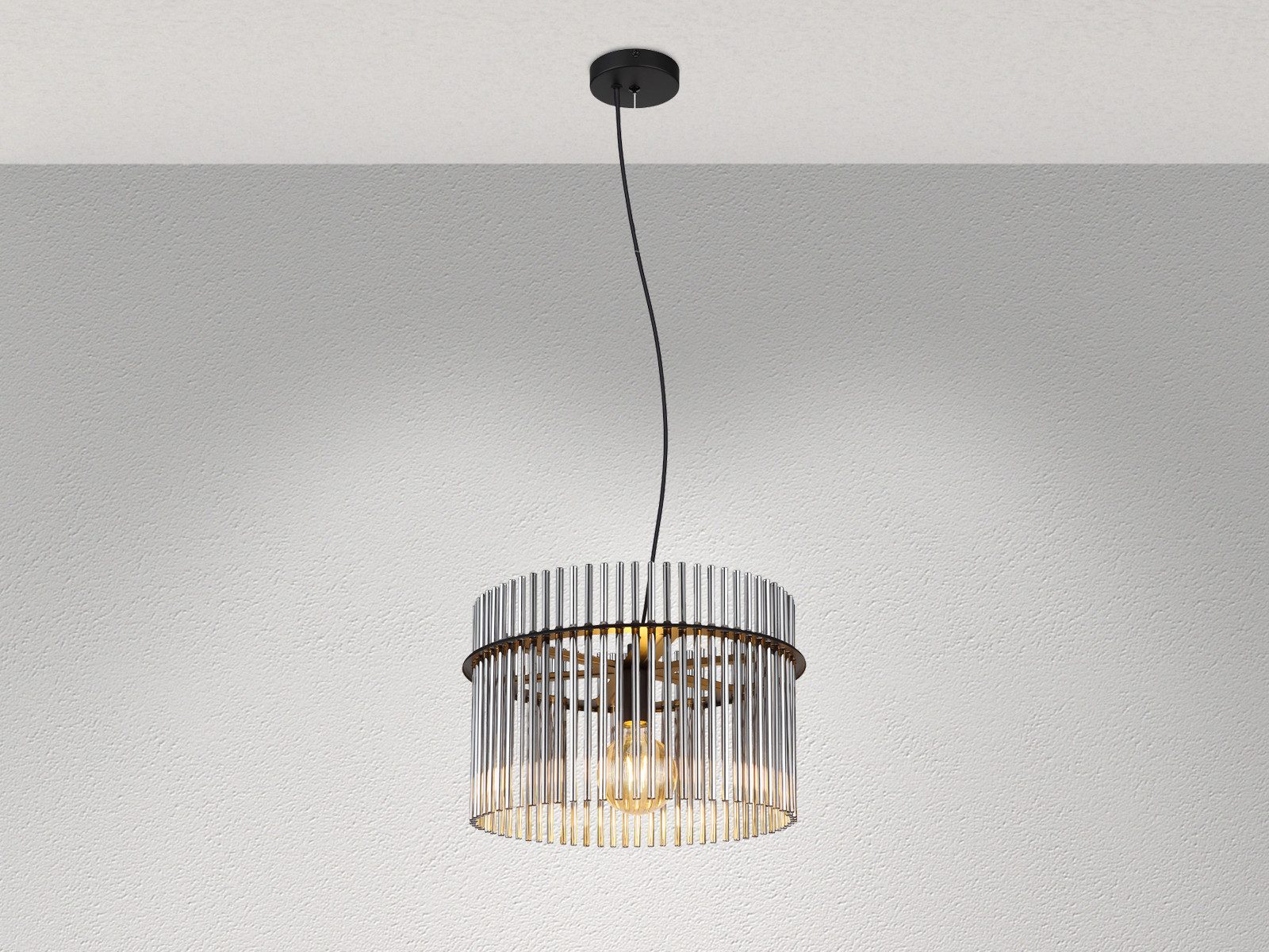 GLOBO LIGHTING LED Pendelleuchte, Dimmfunktion, LED wechselbar, warmweiß, Groß-e ausgefallene Esstisch-lampe hängend für über Couchtisch, Ø 40cm