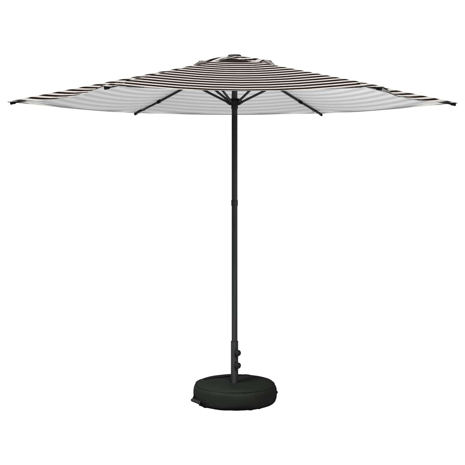 Sonnenschirm Garten-Schirm mit Fuß 300 x 300 cm Polyester Rechtwinklig