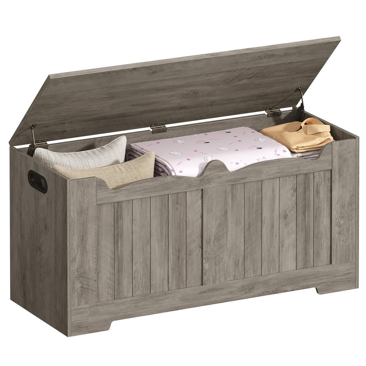 LuxusKollektion Truhenbank Truhenbank mit Stauraum 100cm helles Elfenbein (1-St)