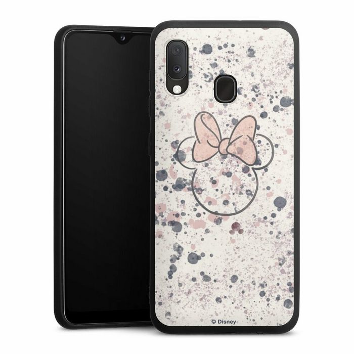 DeinDesign Handyhülle Wasserfarbe Minnie Mouse Disney Minnie Mouse Splash Samsung Galaxy A20 Silikon Hülle Premium Case Handy Schutzhülle