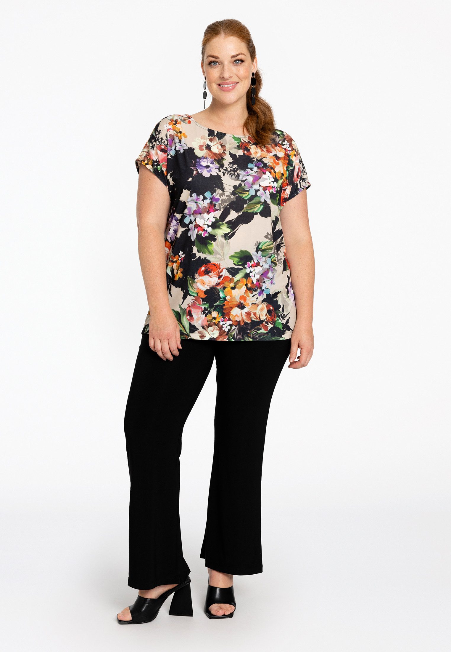 YOEK Tunika Damen Tunika mit Blumenmuster günstig online kaufen
