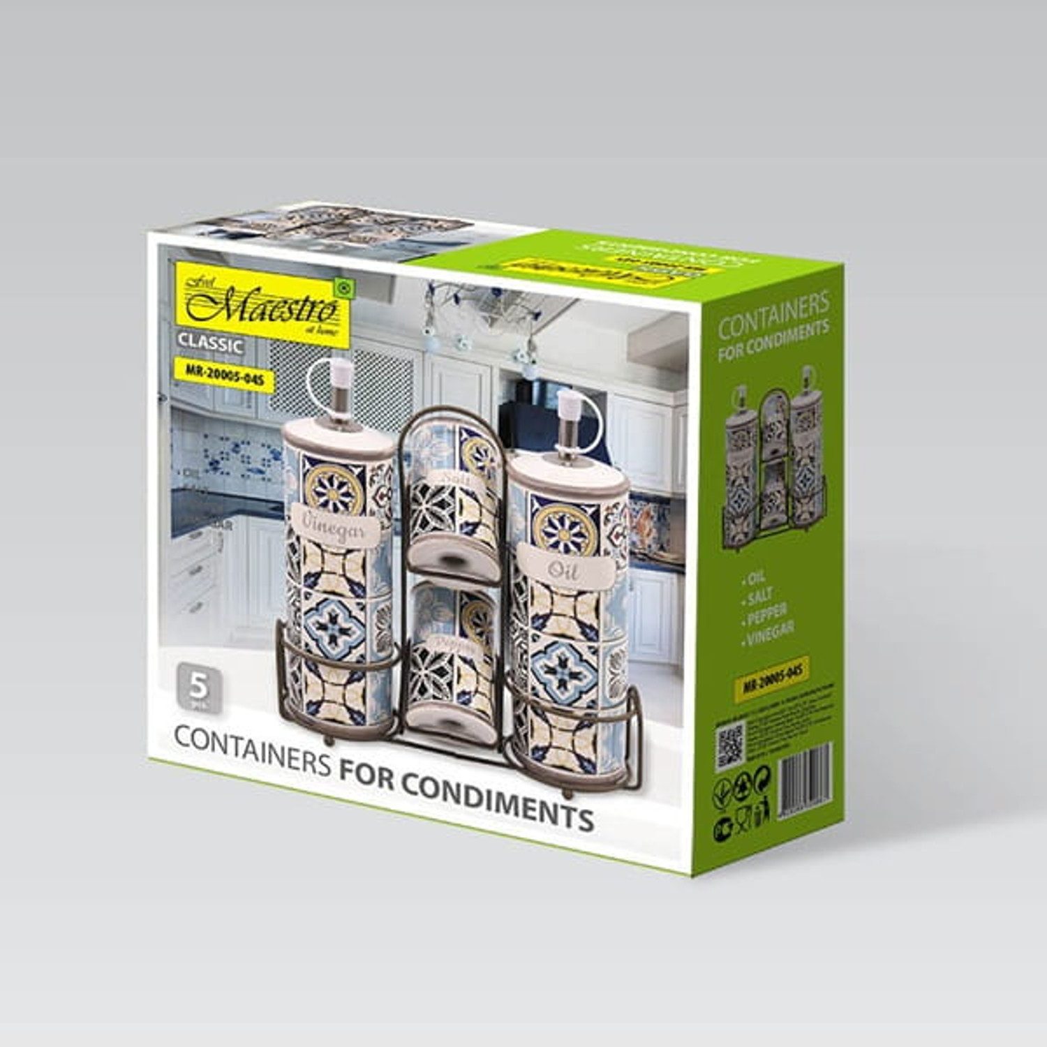 Feel Maestro Gewürzbehälter MR-20005-04S Keramik-Gewürzset + Ständer, Holid günstig online kaufen