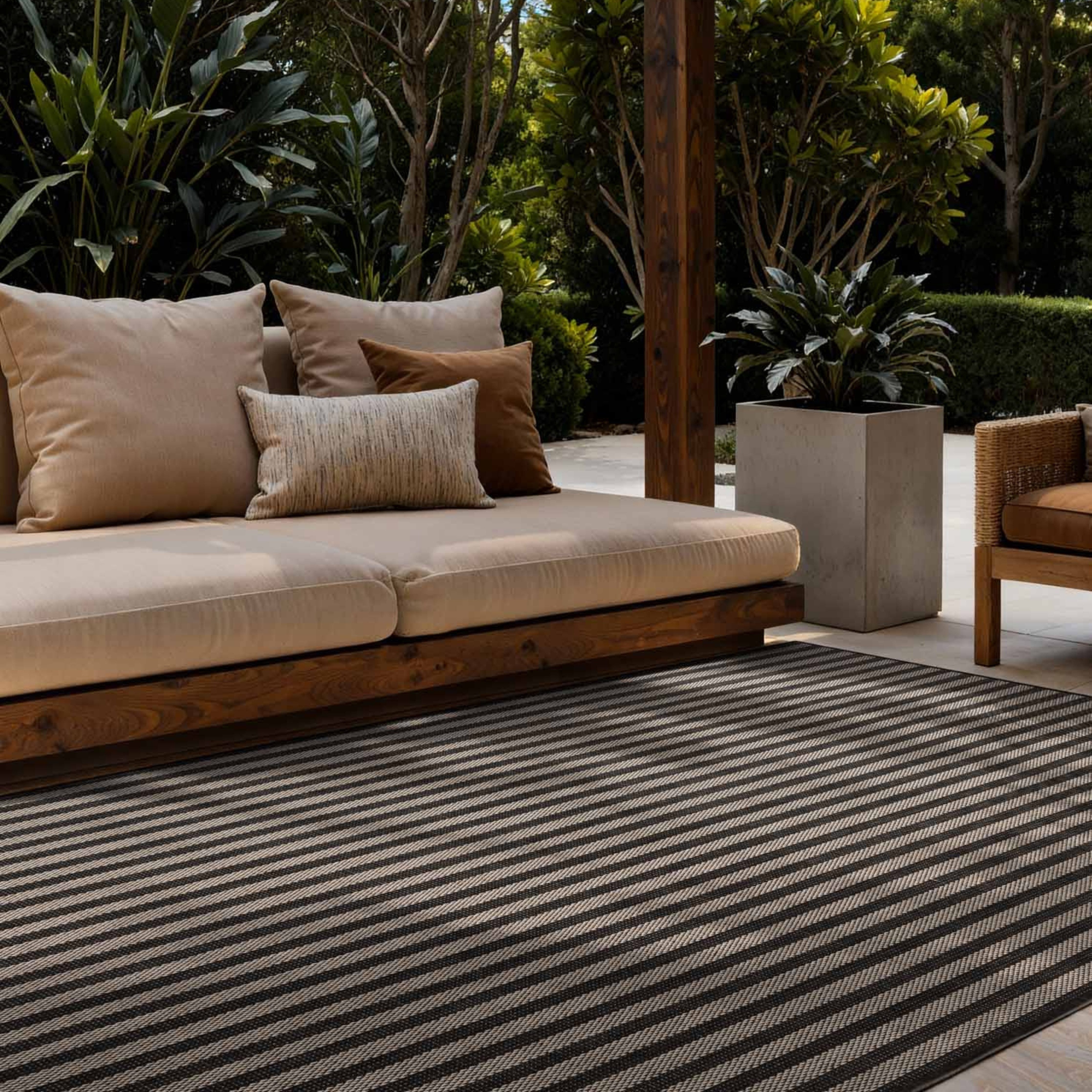 Ted Baker Teppich Linley, Wendeteppich, rechteckig, Höhe: 8 mm, Designteppich, Wetterfest, Pflegeleicht, Modern, Wohnzimmer, Terrasse