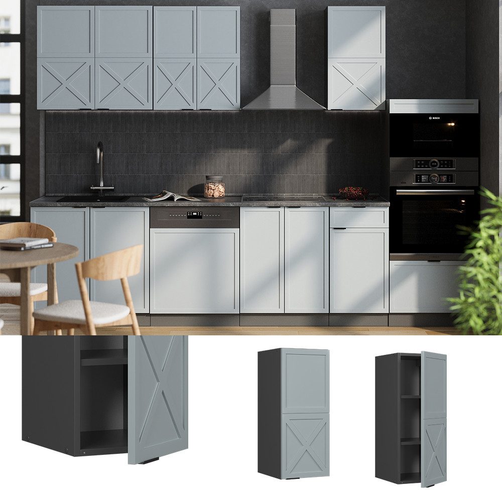 Vicco Hängeschrank Fame-Line, Hellblau-grau/Anthrazit, 30 cm günstig online kaufen