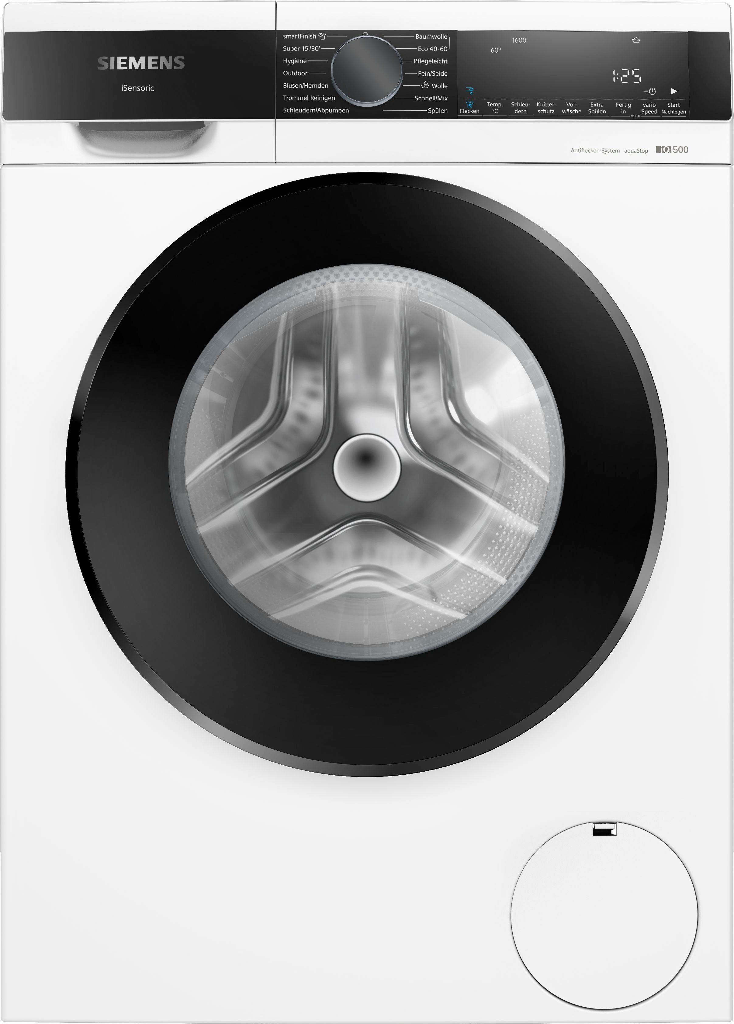 SIEMENS Waschmaschine iQ500 WG56G2Z41, 10 kg, 1600 U/min, Knitter-Programm smartFinish, Antiflecken-System, Outdoor-Programm – Bild 2 von 5