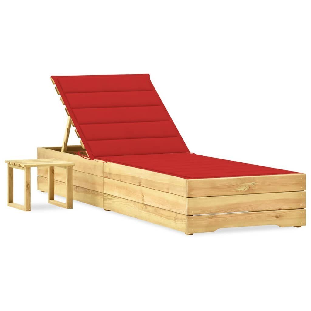 vidaXL Gartenliege Garten-Sonnenliege mit Tisch und günstig online kaufen