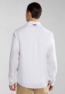 Napapijri Langarmhemd Herren Hemd aus Leinen (1-tlg)