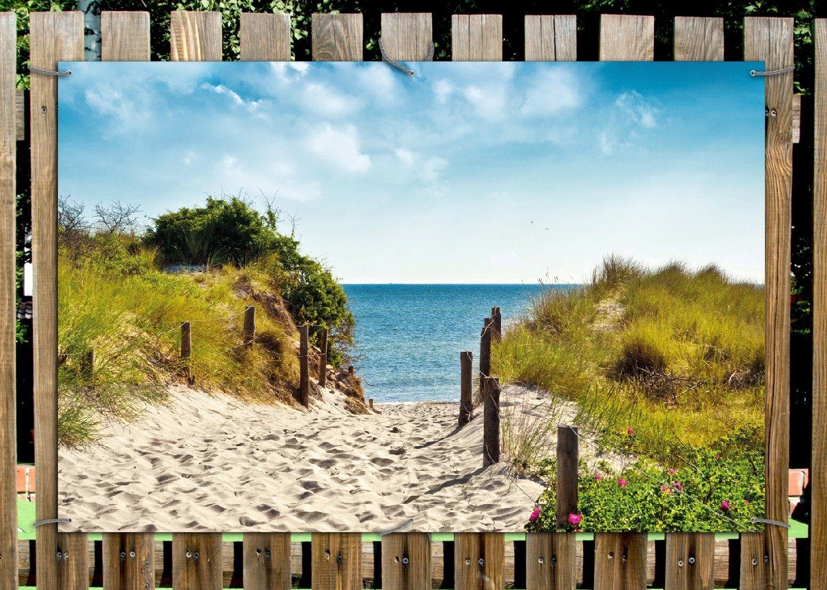 Thumbnail - Wallario Sichtschutzzaunmatten Auf dem Sandweg zum Strand