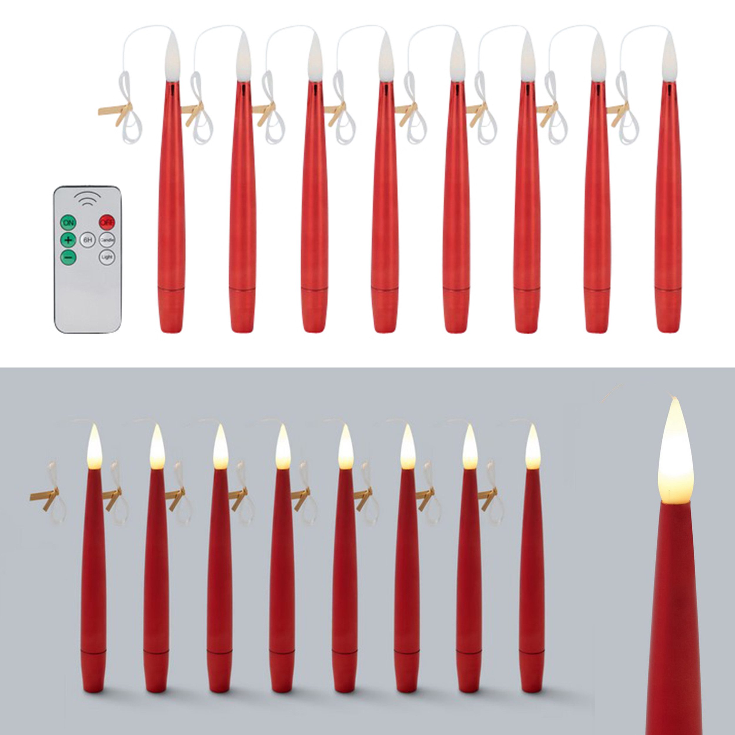 Online-Fuchs Christbaumkerzen 8 schwebende LED Weihnachtskerzen günstig online kaufen
