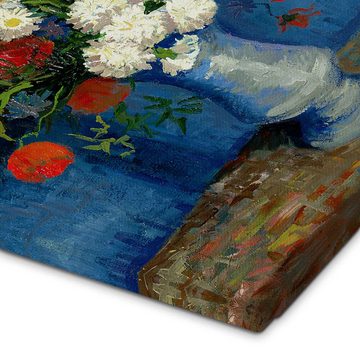 Posterlounge Leinwandbild Vincent van Gogh, Vase mit Kornblumen und Mohn, Wohnzimmer Malerei