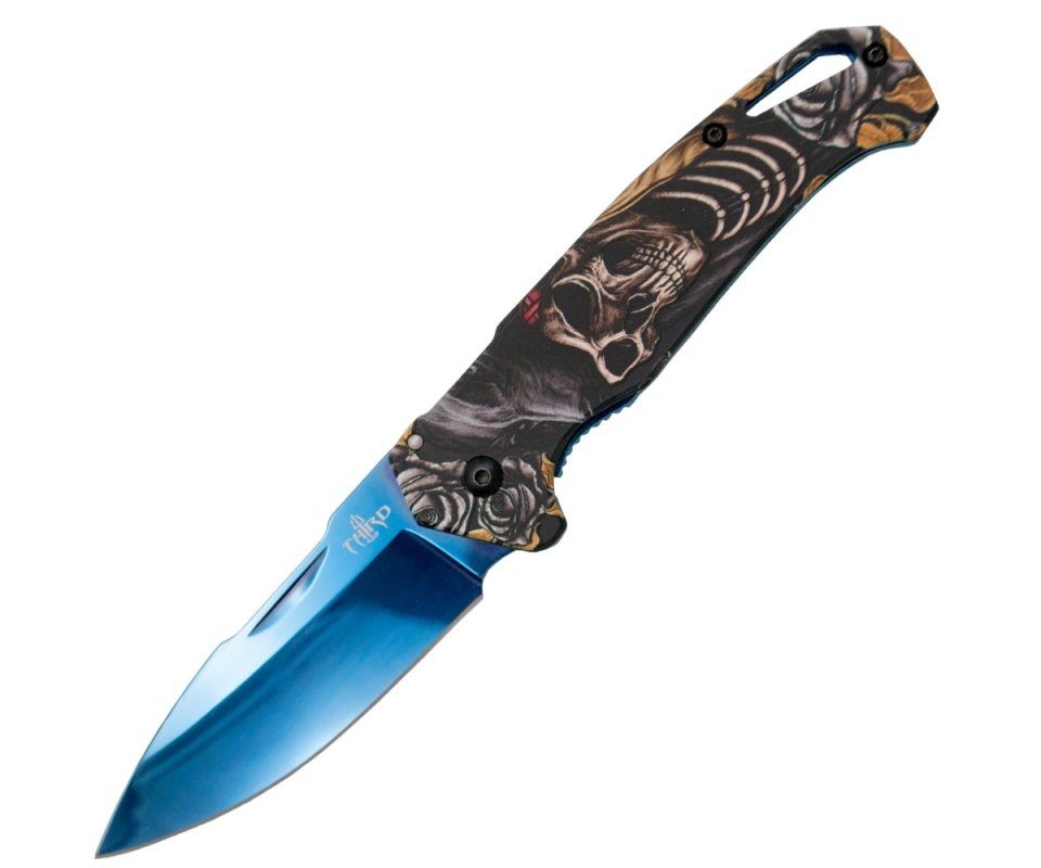Third Taschenmesser Third Blue Demon Taschenmesser, Nagelhau, Hosenclip, (1 St), Hosenclip, eloxiert