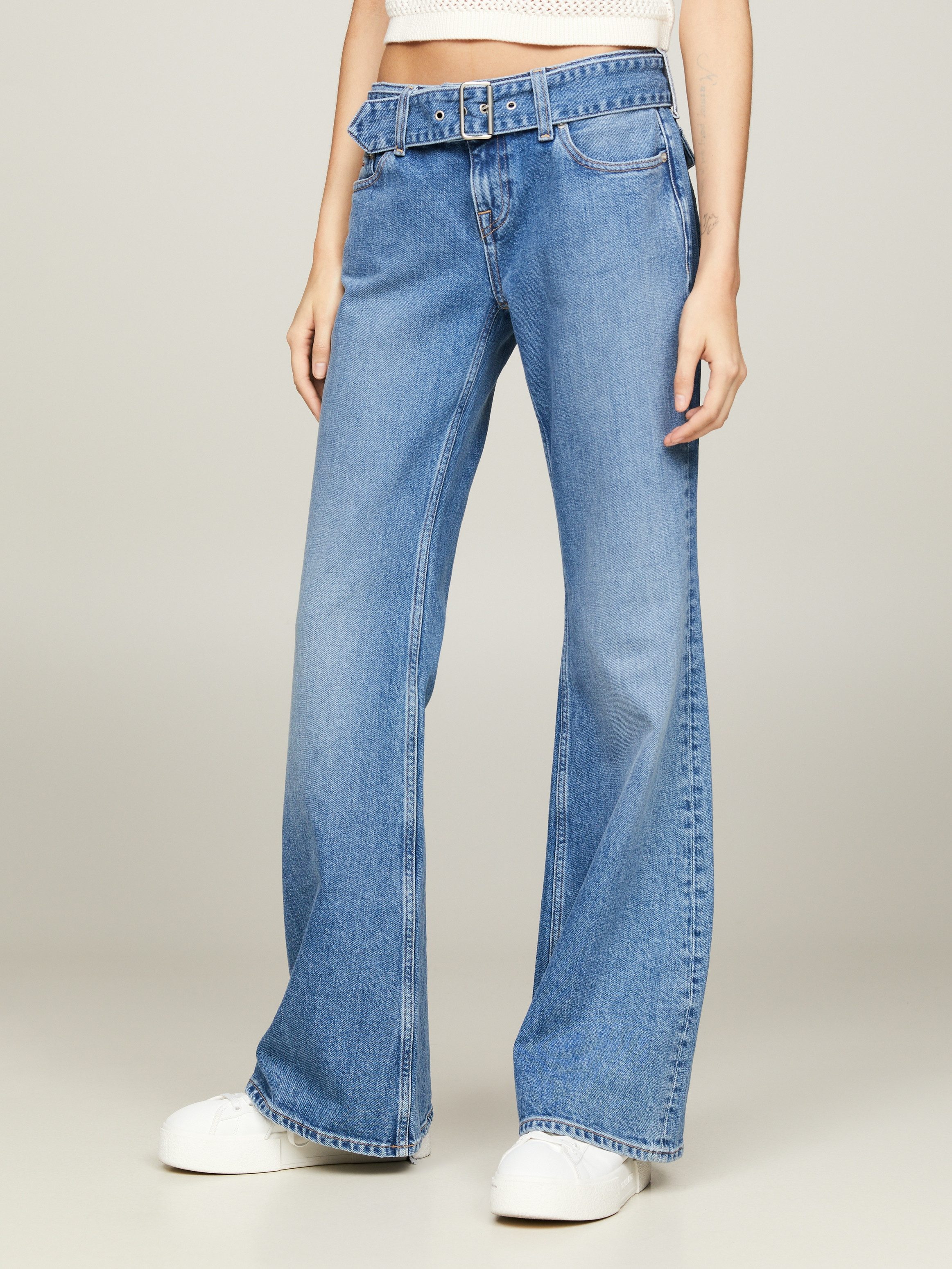 Tommy Jeans Schlagjeans LW FLR BELTED günstig online kaufen