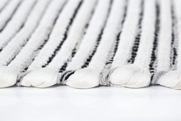 Teppich Milo 1, Andiamo, rechteckig, Höhe: 5 mm, Handweb Teppich, Flachgewebe, reine Baumwolle, handgewebt, mit Fransen