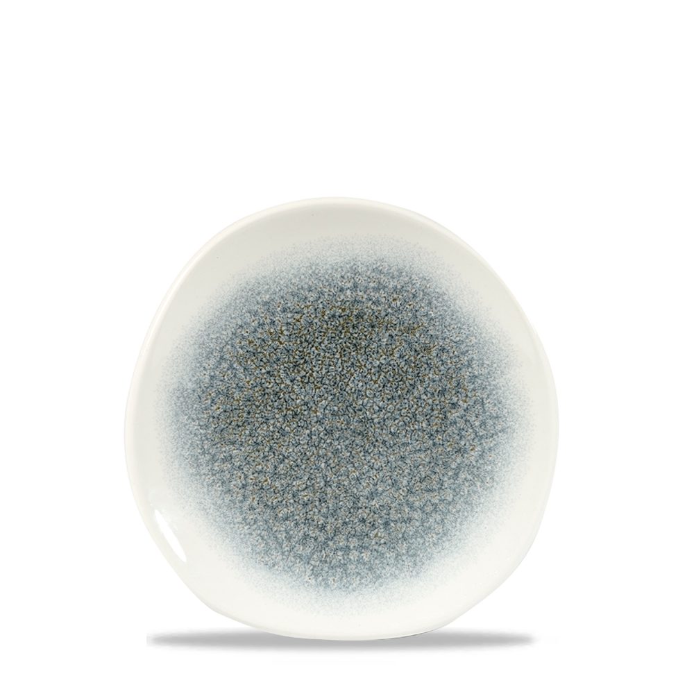 Teller Super Vitrified Studio Prints Raku Topaz Blue Teller
