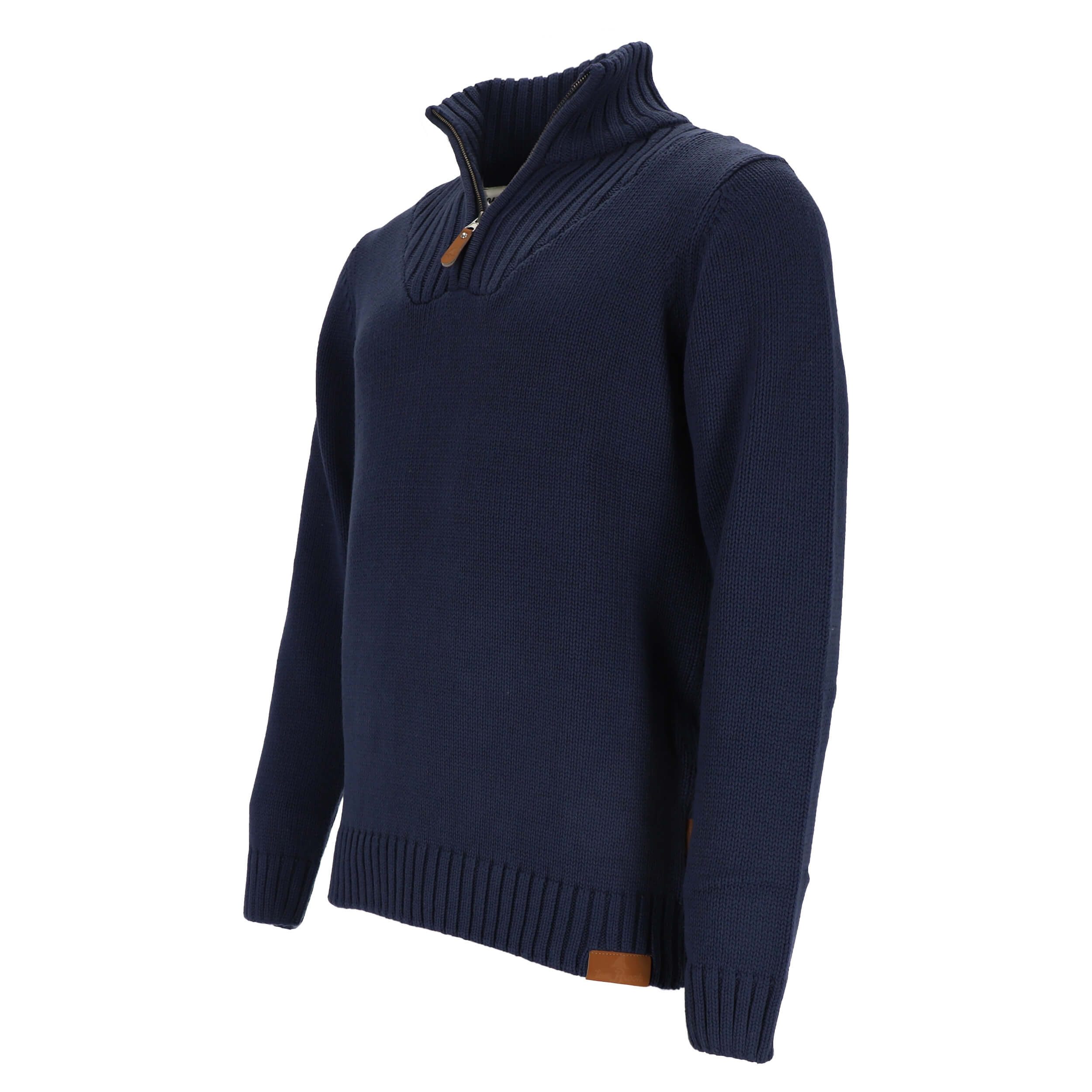 tomBrook Troyer Herren Strickpullover Uni - Pullover mit Stehkragen und Rei günstig online kaufen