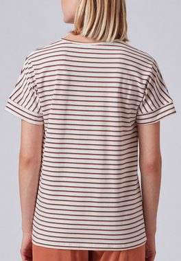 Skiny Pyjamaoberteil Skiny Damen Schlafanzug Shirt (1-tlg) Modernes Streifendesign