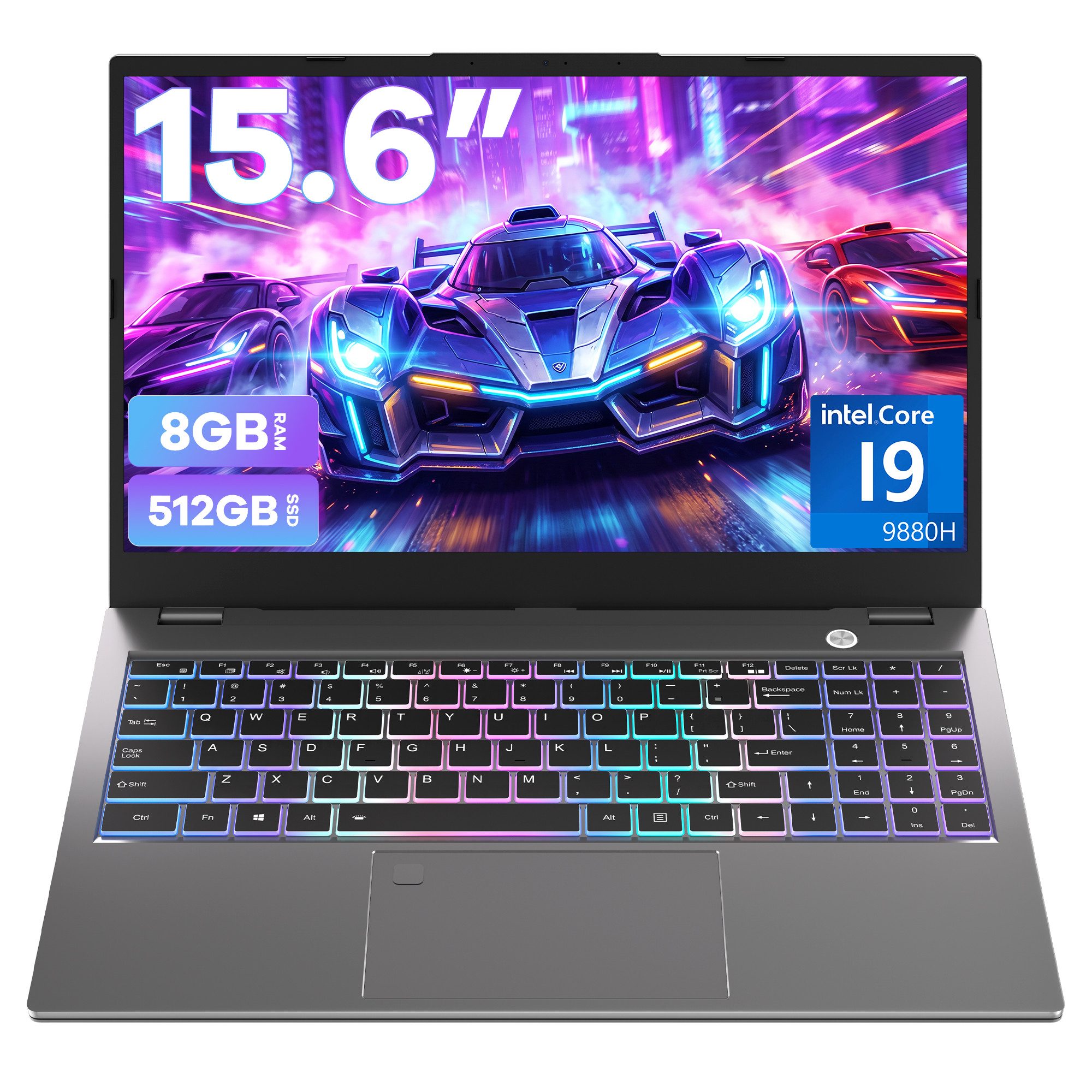 MENGHU 15,6″ Premium-Laptop Intel Core i9 – für Office, Multimedia & Gaming Notebook (Intel® Core™ i9, 8 GB, 512 GB SSD, 8-core CPU)