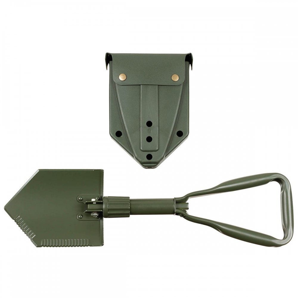 MFH Лопата US Klappspaten, 3-teilig, oliv, extra stabil, (Set, mit Лопатаtasche), zusammenklappbar durch Drehverschluss