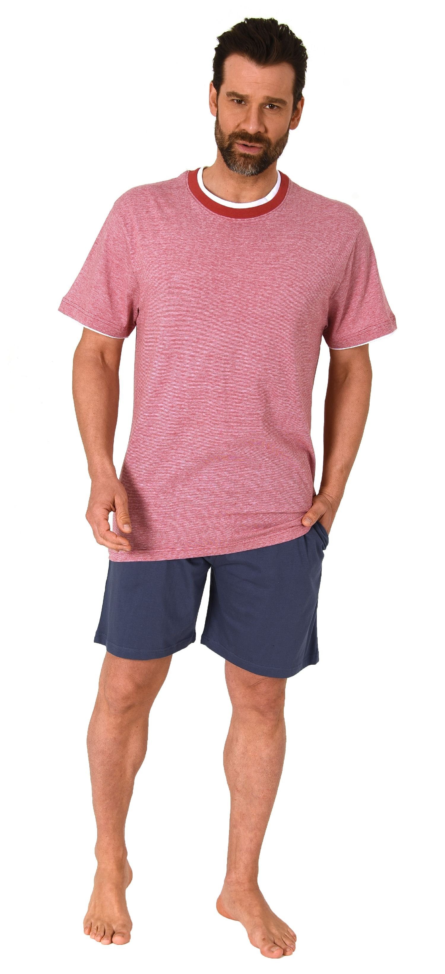 Normann Pyjama Herren kurzarm Schlafanzug Shorty günstig online kaufen