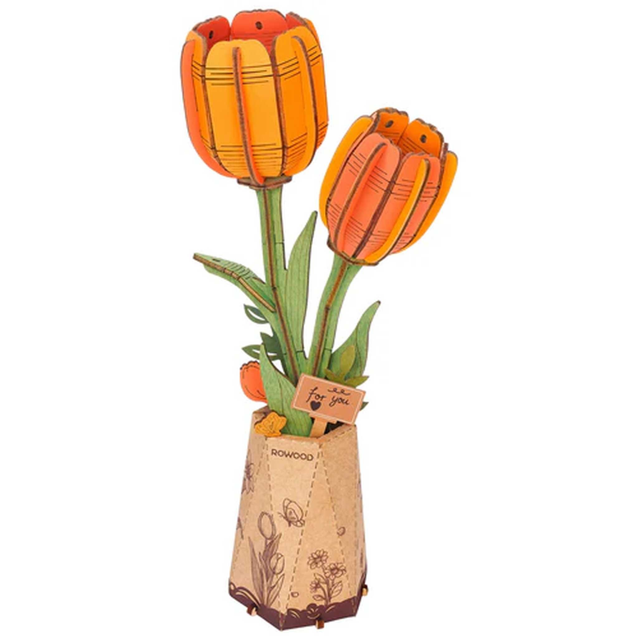 Robotime 3D-Puzzle TW081 - Orange Tulpe günstig online kaufen