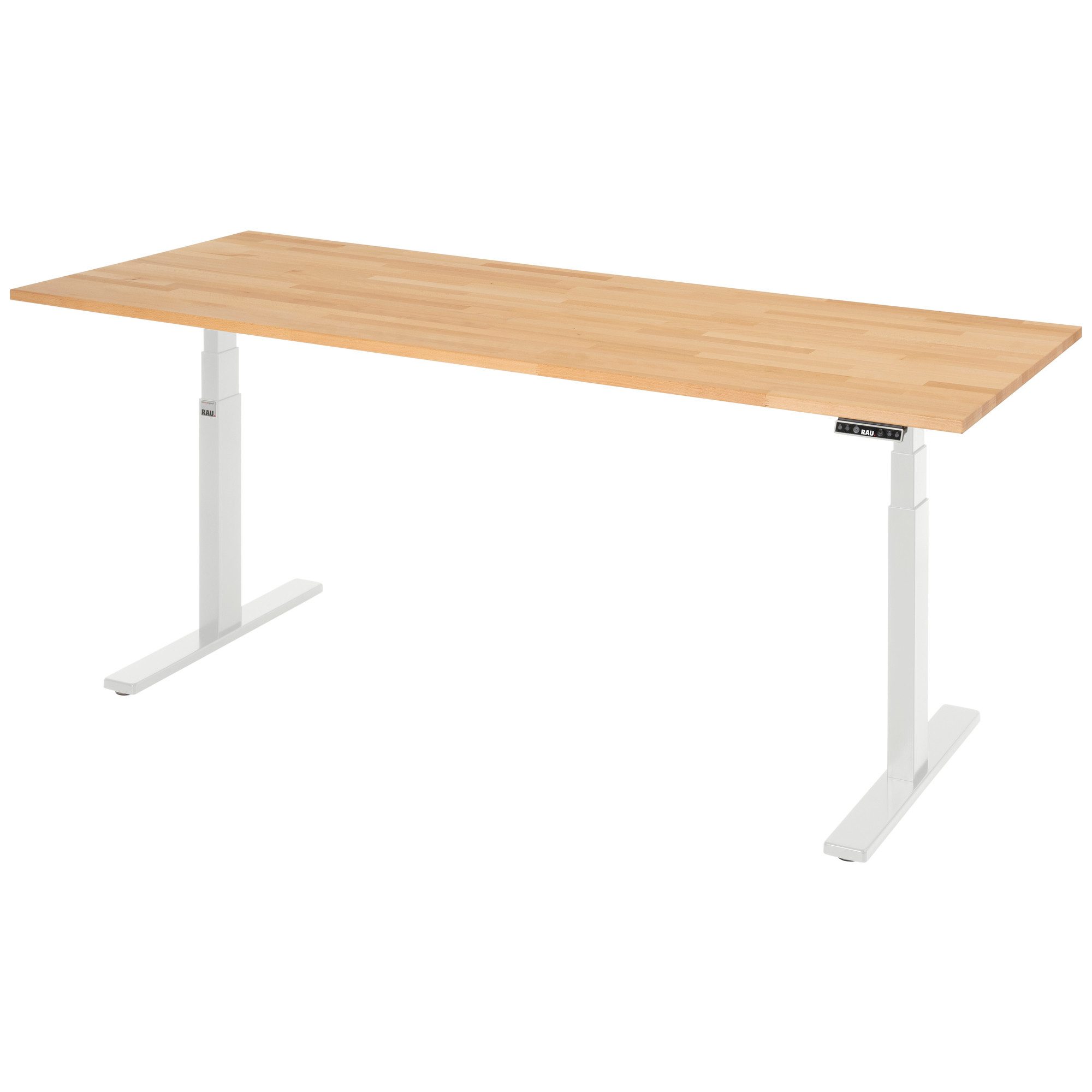 RAU Schreibtisch Schreibtisch adlatus 100 2000x800x650-1300 B-Platte lichtgrau