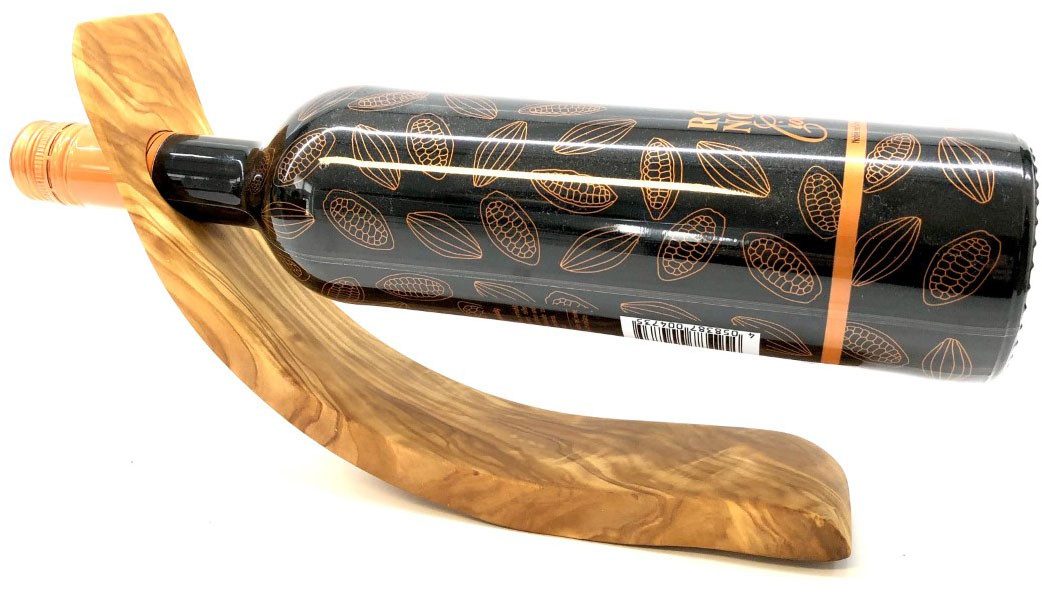 Olivenholz-erleben Weinflaschenhalter Mond aus Olivenholz, (1-St., günstig online kaufen